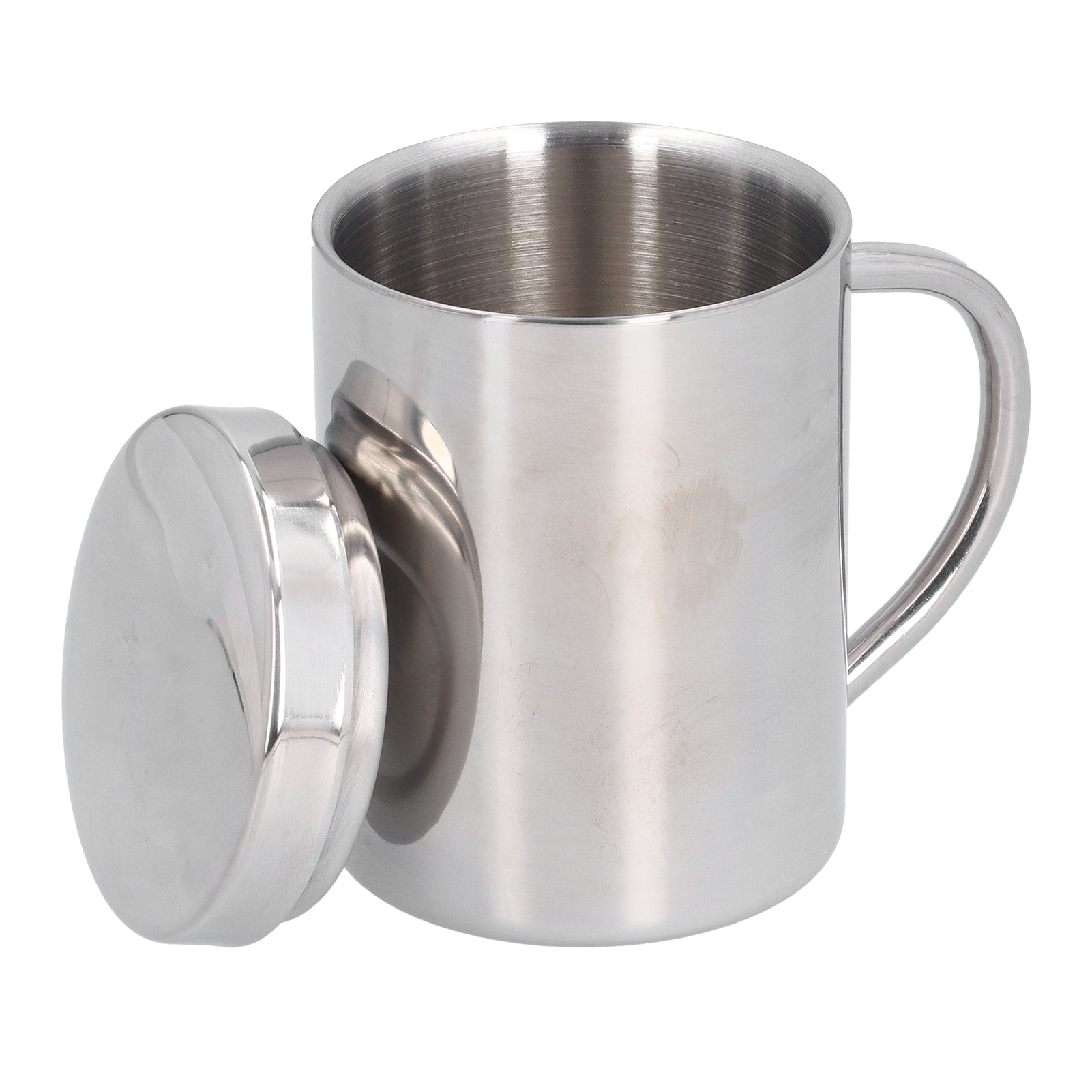 Doppelwandiger Edelstahl-kaffeebecher Mit Henkel, Kinderbecher Mit Deckel, Wärmeisolierend Und Hitzebeständig