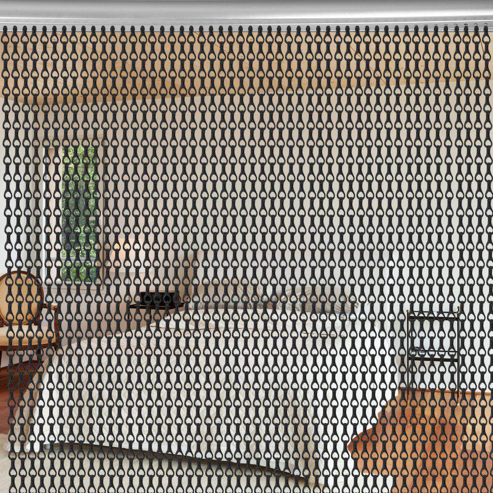 90 X 214,5 Cm Aluminium-metallkettenstreifen-vorhang Zur Fliegen-, Schädlings- Und Insektenbekämpfung, Dekoration, Türschutz