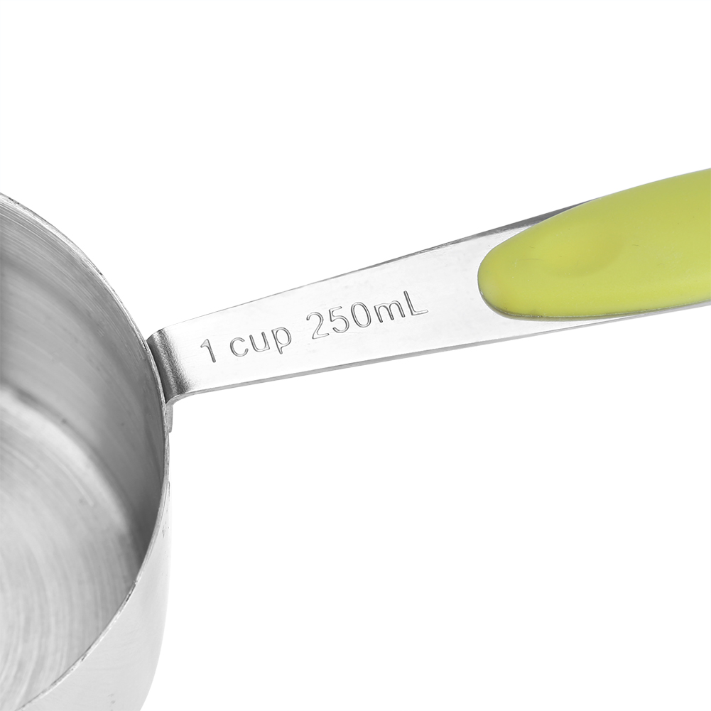5-teiliges Messbecher-set Aus Edelstahl Für Zucker, Kaffee, Milch – Küchenhelfer Und Backutensilien