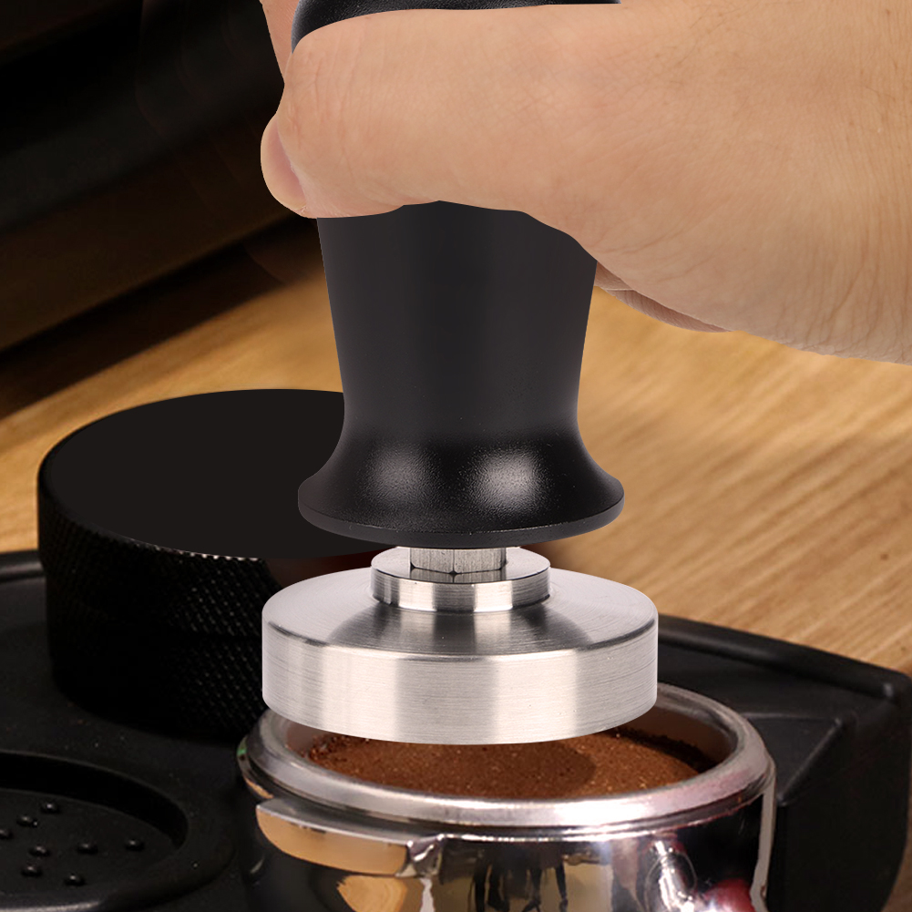 51 Mm Flacher Edelstahl-feder-kaffeestampfer, Pulverstampfer Für Heimcafés