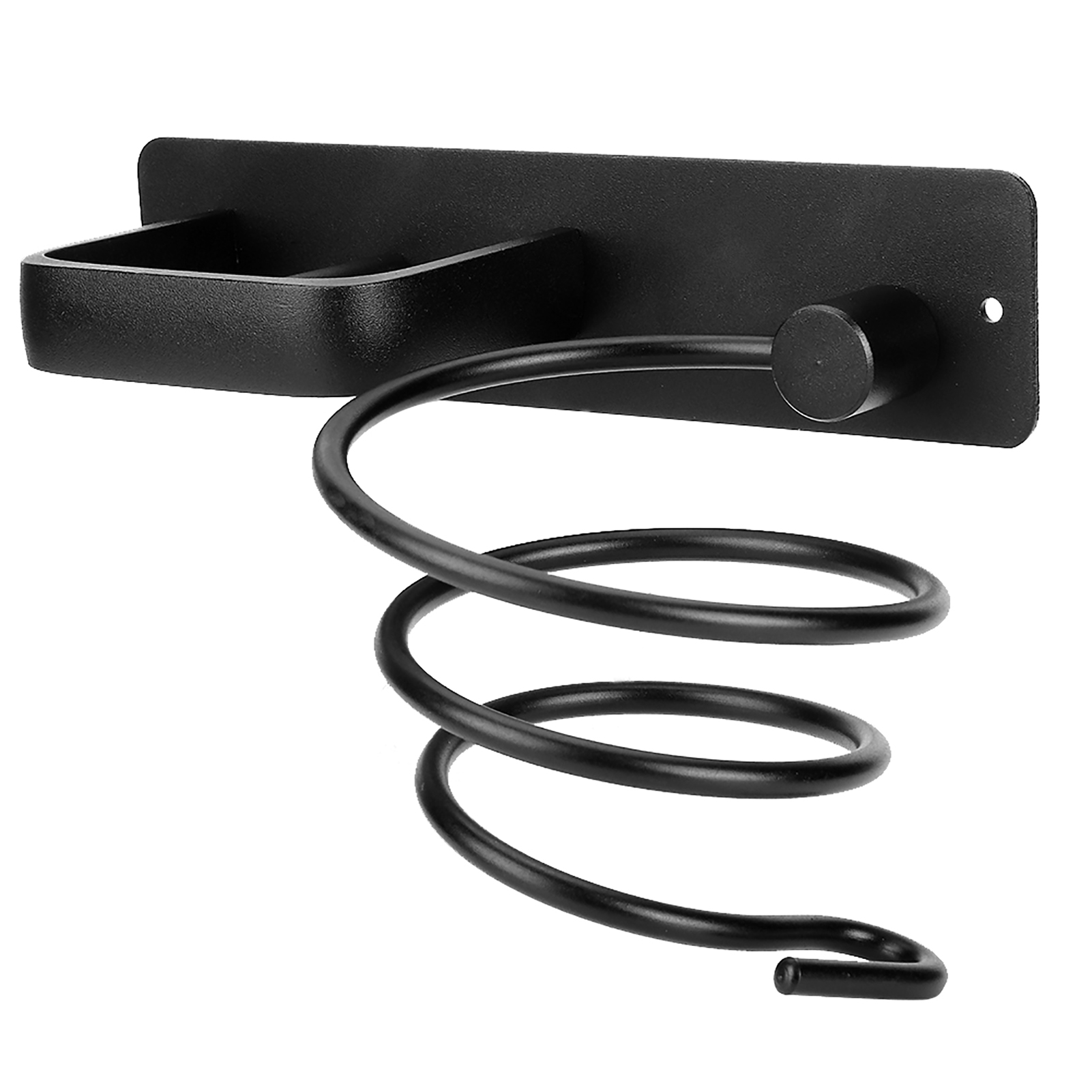 Wandmontierter Haartrocknerhalter Aus Aluminium, Spiralförmiger Hängeorganizer Für Haarpflegegeräte