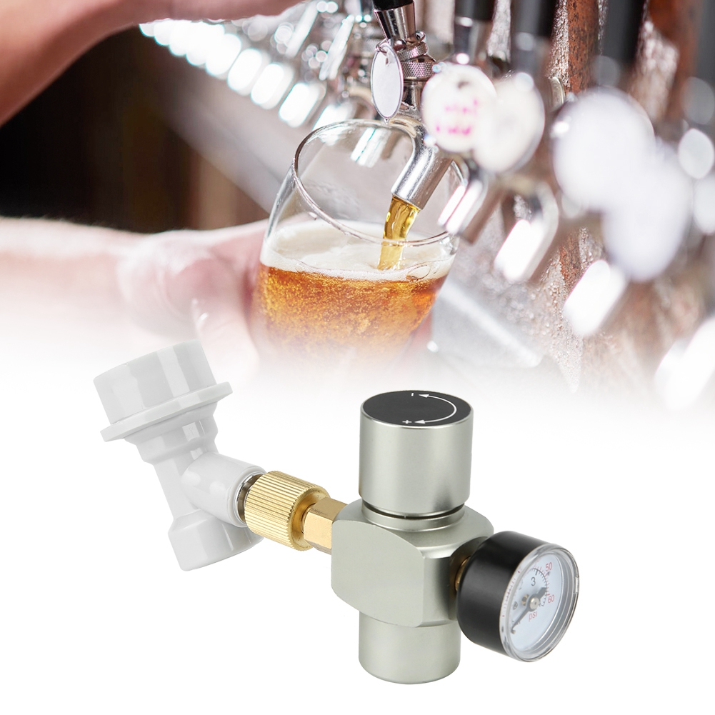 Co2-regler-ladegerät Mit Gasanschluss Und Kunststoffverbinder Für Heimbrau-bier (0-60 Psi)