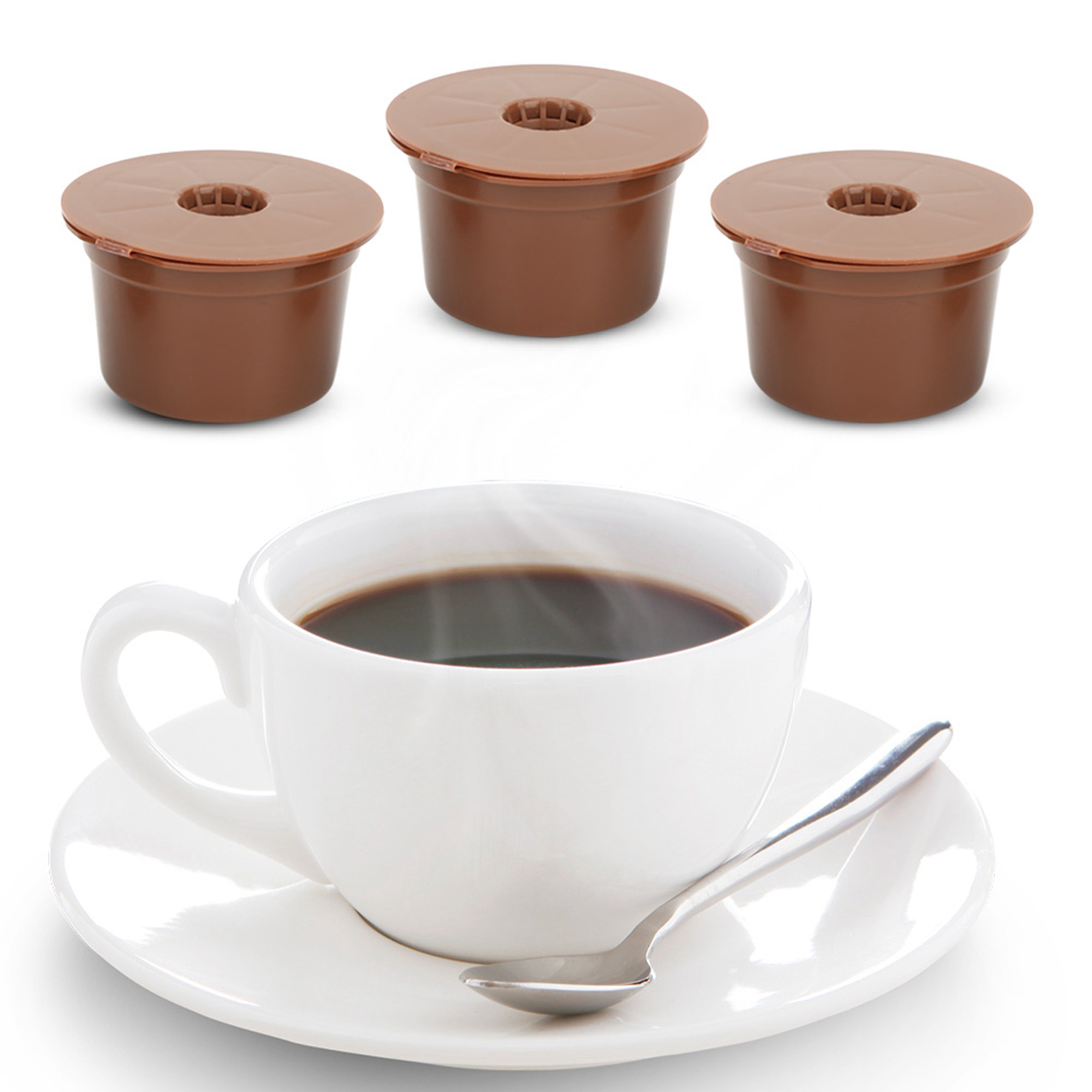 3er-pack Wiederverwendbare, Nachfüllbare Kaffeekapselfilterbecher Als Ersatzzubehör, Passend Für Caffitaly