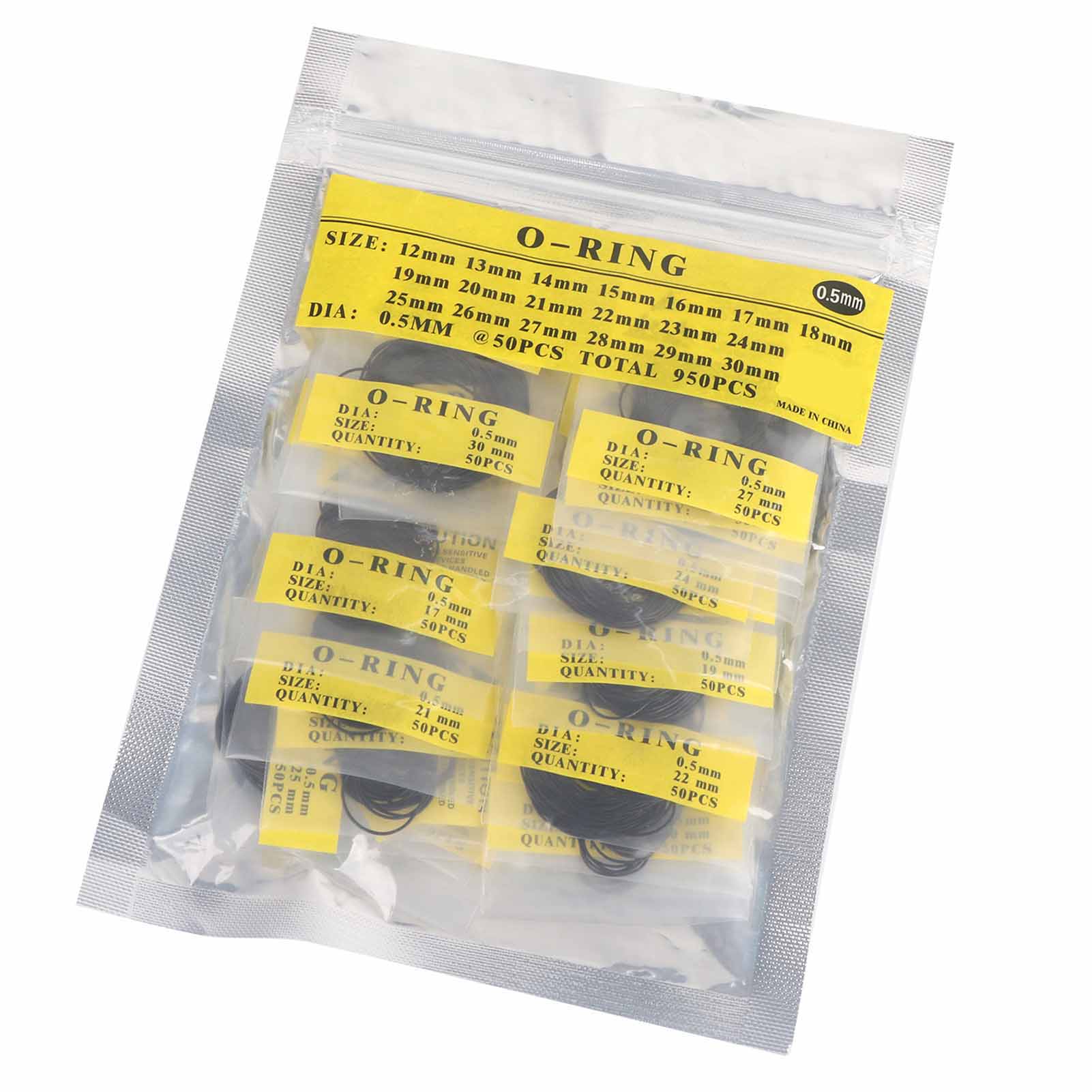 950-teiliges Set 12 Mm 30 Mm Universal-o-ring-dichtungen Aus Gummi Für Uhrenrückseiten (0,5 Mm)