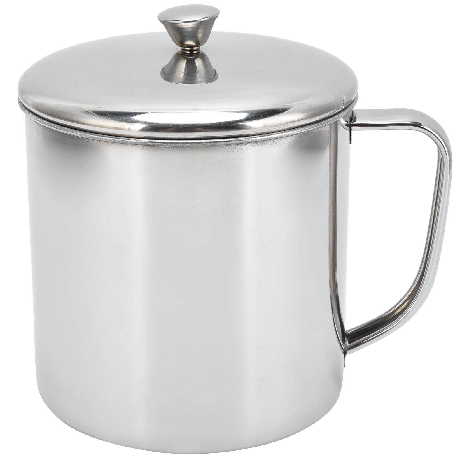 Tragbarer Wasserbecher Aus Edelstahl 304 Mit Deckel Und Griff, Ideal Zum Trinken Von Milch Und Tee, Für Zuhause, Unterwegs