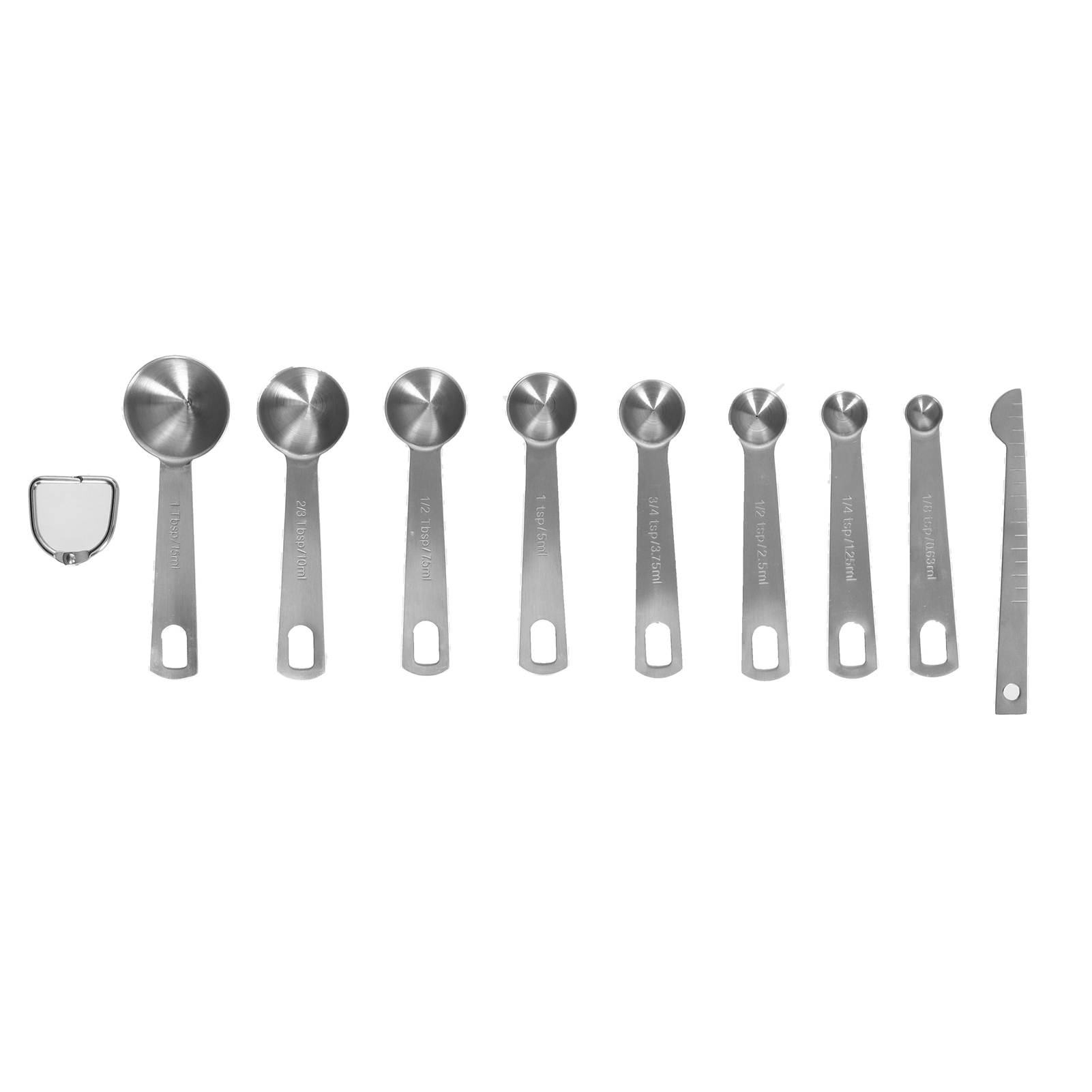 Edelstahl-messlöffel-set Mit Skala, Gewürzlöffel-set, Backwerkzeug Für Die Heimische Küche, 9-teilig