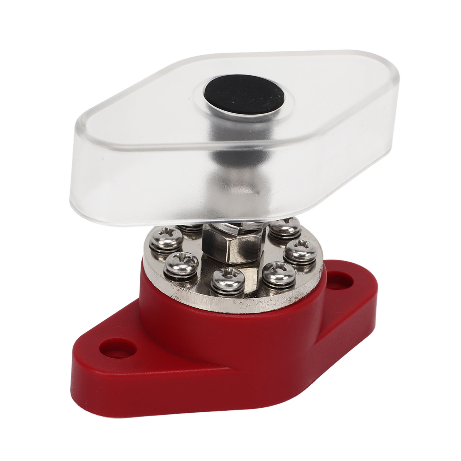 Borne De Distribution Électrique Rouge 3/8 Po 300 A Avec Couvercle Transparent Pour Moteurs, Vtt Et Équipements Électriques De Bateaux