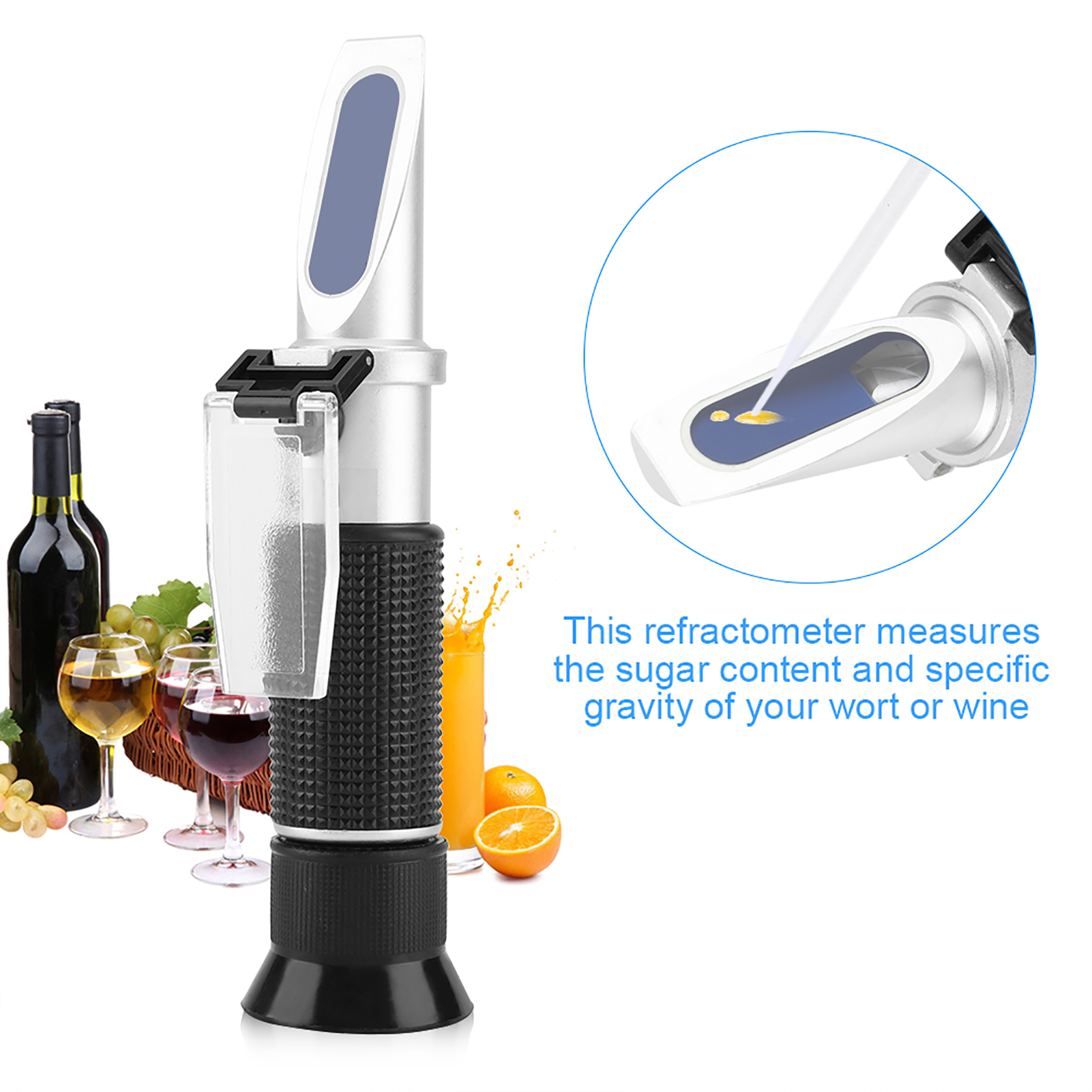 Würze-dichte-refraktometer (handgerät) Für Bier, Wein, Saft, Zuckergehalt (brix 0–32 %): 1,000–1,130