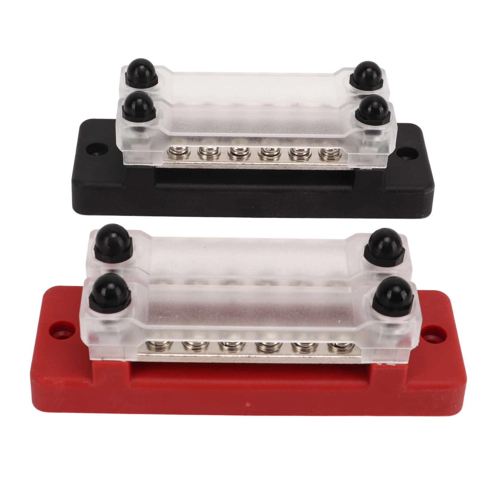 Bloc De Distribution D'Alimentation À Bornes En Acier Inoxydable Pour Voiture, Bateau, Marine, 150 A, 300 V, Noir Et Rouge