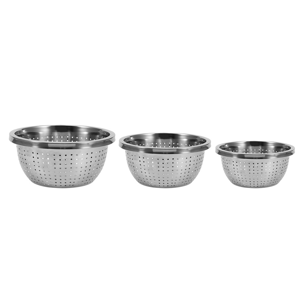 3-teiliges Set Reissieb Aus Edelstahl, Reiswaschfilter, Abtropfsieb, Küchenreinigungsgerät