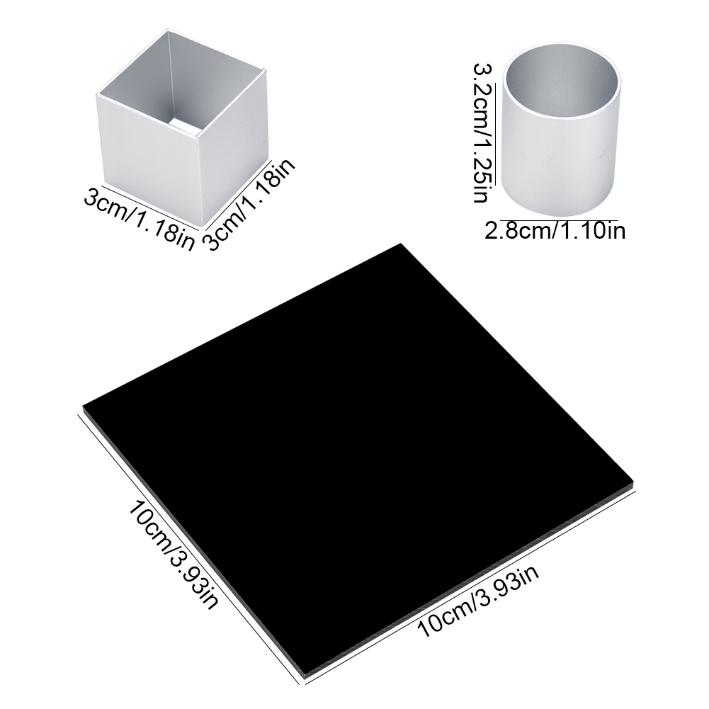 3d-metallwürfel-kuchenform, Dreischichtig, Drehbar, Für Mousse-kuchen Und Desserts, Backform