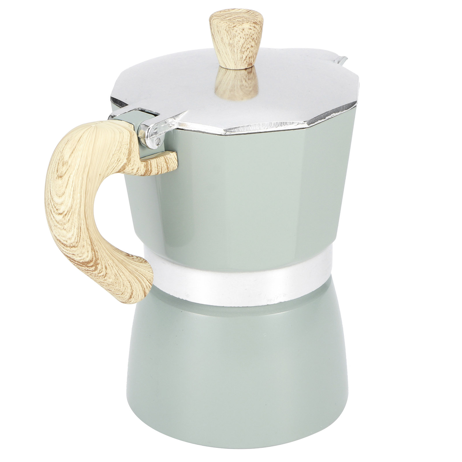 Kaffeekanne Aus Aluminium, Achteckig, Für Den Herd, Mokkakanne, Für Den Hausgebrauch, 300 Ml