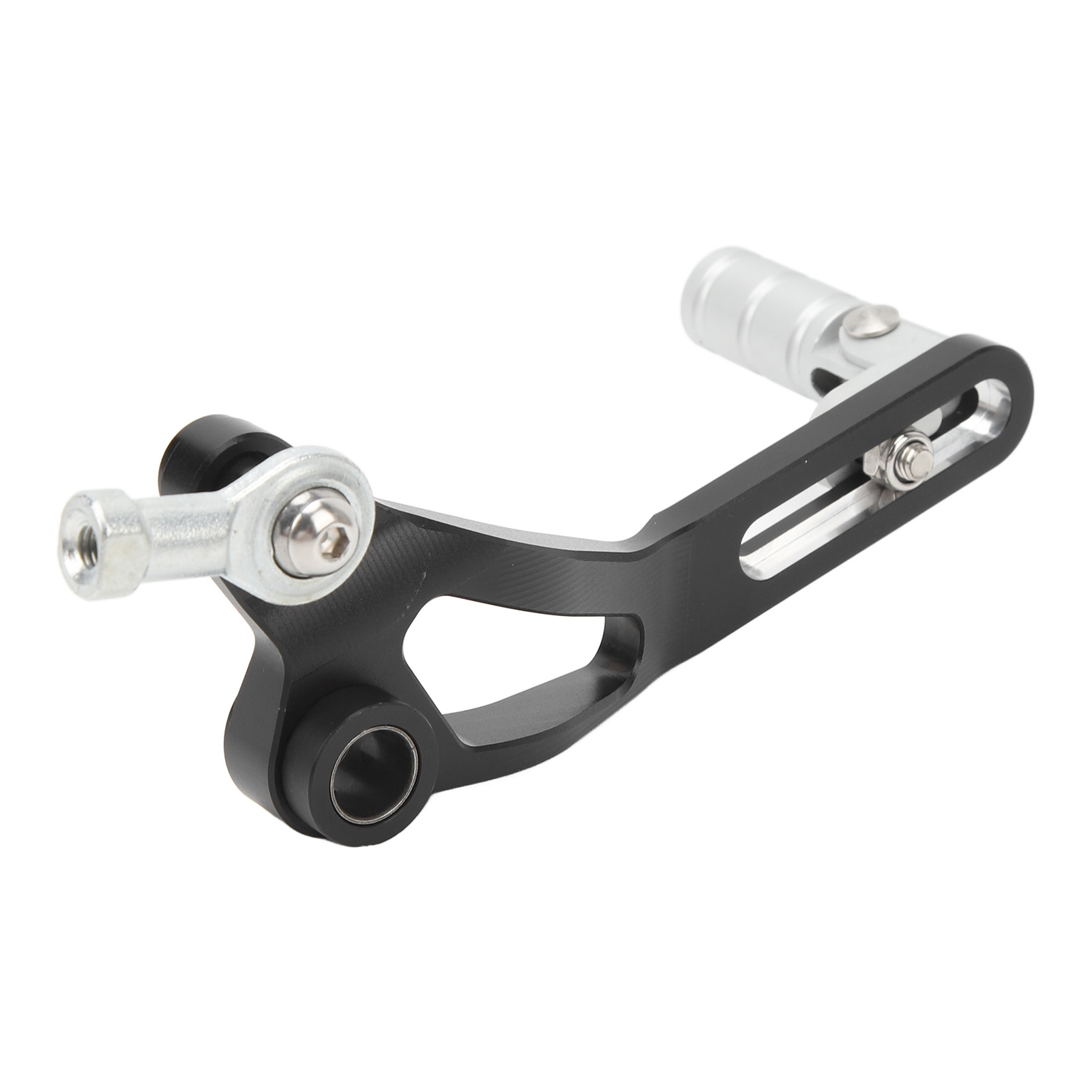 Schalthebel-pedalhebel Aus Cnc-gefrästem Aluminium, Verstellbar, Klappbar, Mit Zehenrasten, Passend Für Ninja 400 Und Z400, Silber