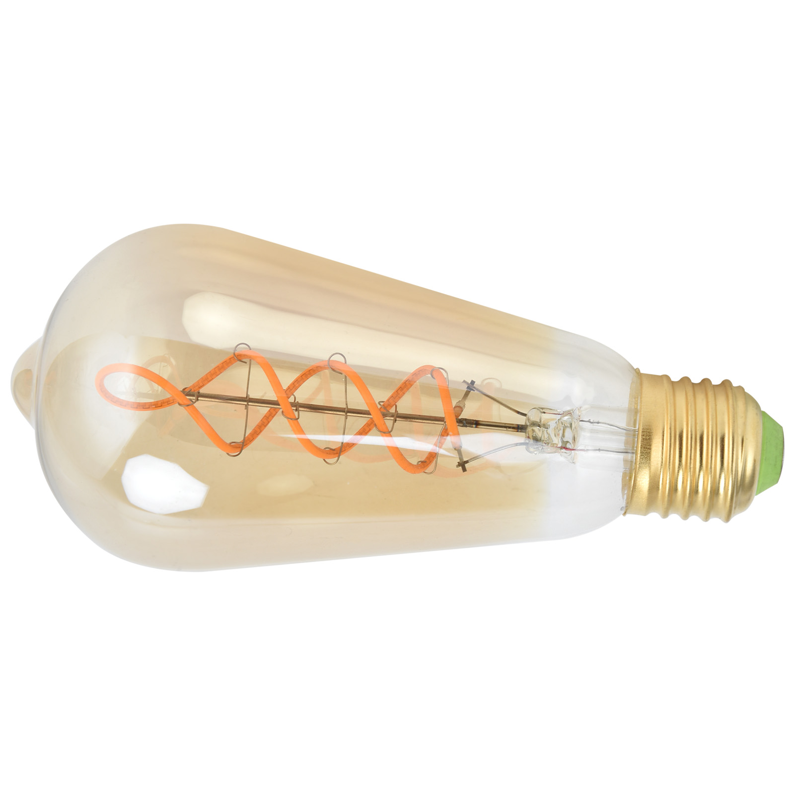 St64 Glühbirne E27 4w Vintage Doppelspiral-glühbirne, Dimmbar, 220v Warmlicht (gold)