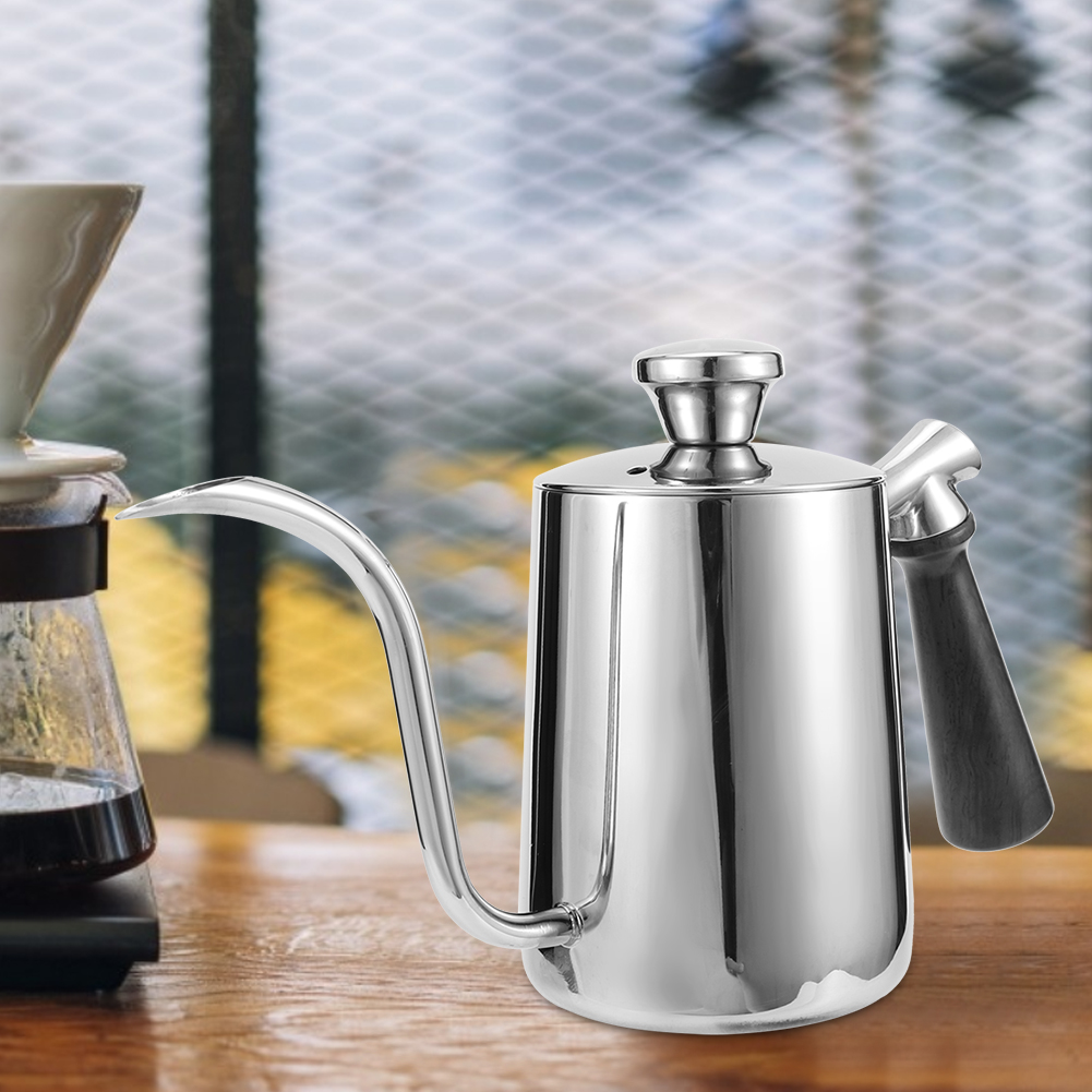 600 Ml Edelstahl-kaffeekessel Mit Ausgießer, Schwanenhals-handfilterkanne