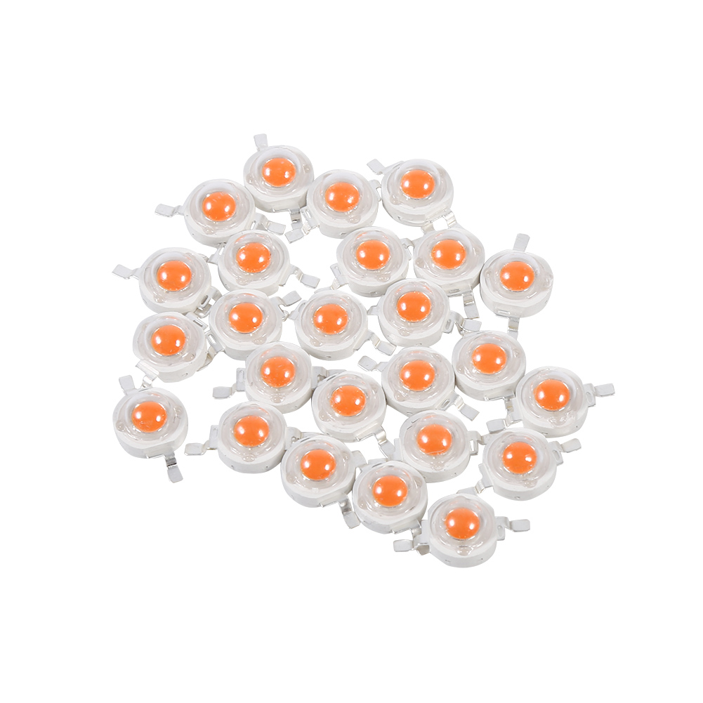 25 Stück/packung 3w Vollspektrum 380nm-840nm Wellenlänge Led-pflanzenwachstumslampen-chips (ohne Leiterplatte)