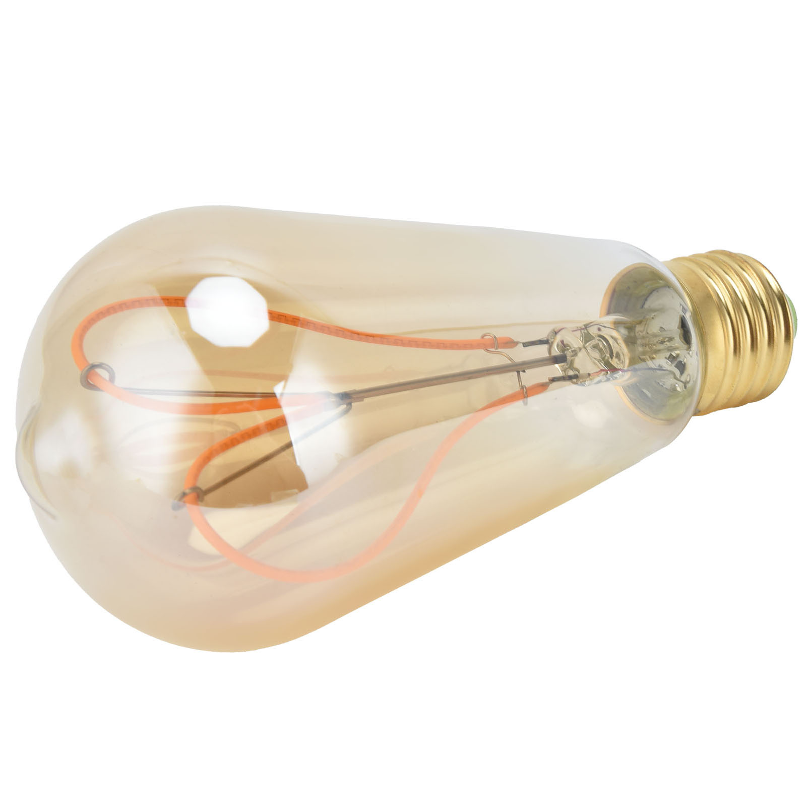 Led-lampe In Herzform Mit Pfirsichherz-filament, Antik-optik, Retro-lampe, 110 V, E27-fassung, 4 W, Warmweißes Gold