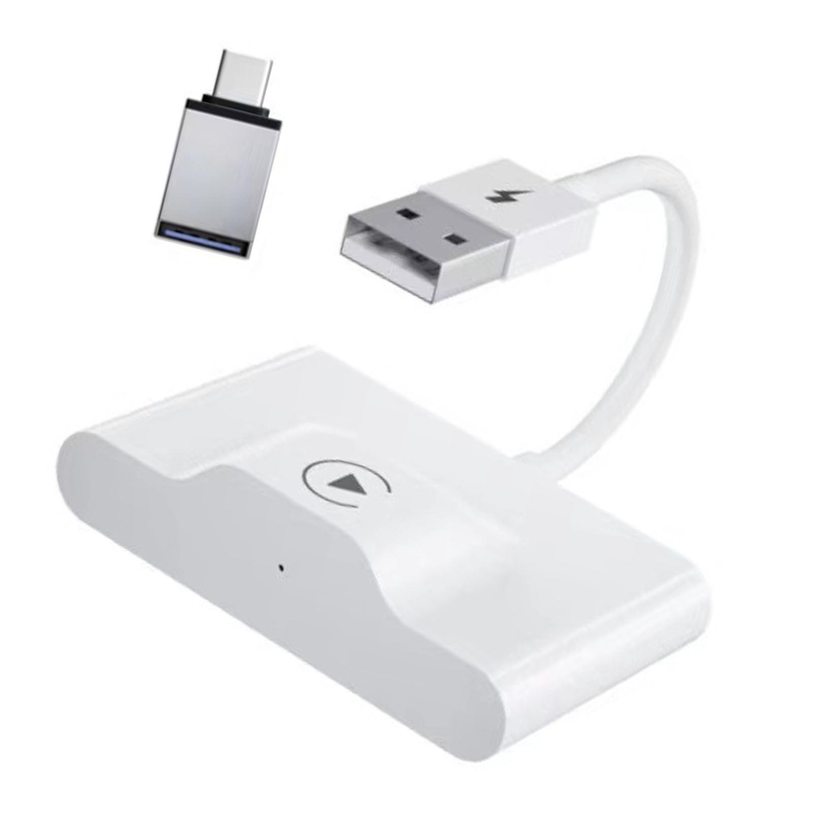 Kabelgebundener Zu Kabelloser Carplay-adapter Mit Usb-schnittstelle, Plug-and-play-fähig, Praktische Carplay-dongle-box Für Iphones Mit Konkaven Oberflächen