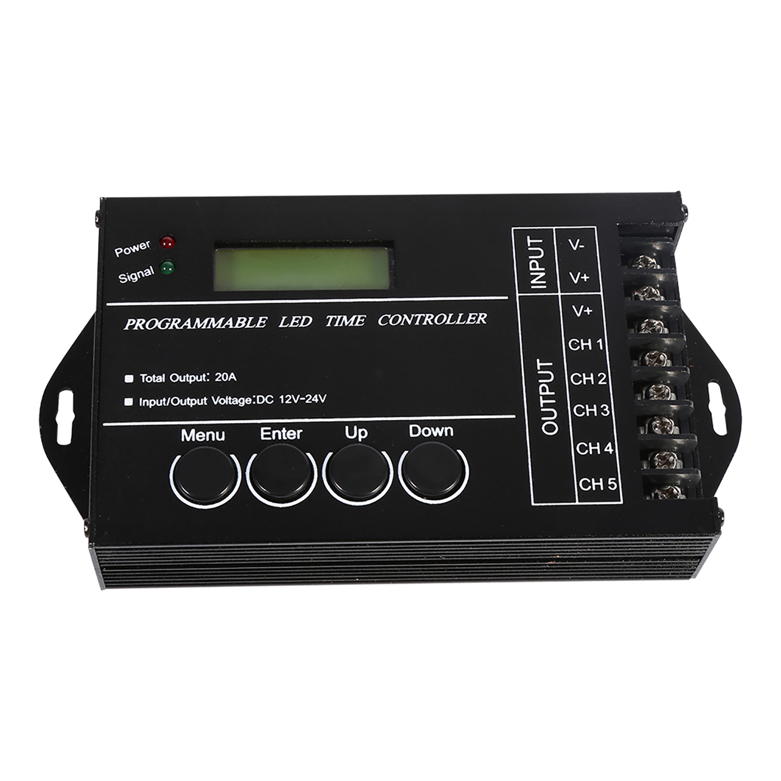 Programmierbarer Led-zeitschalter (12/24 V, 20 A) Mit 5 Kanälen, Farbeinstellung, Cd Und Usb-kabel (12/24 V, 20 A)