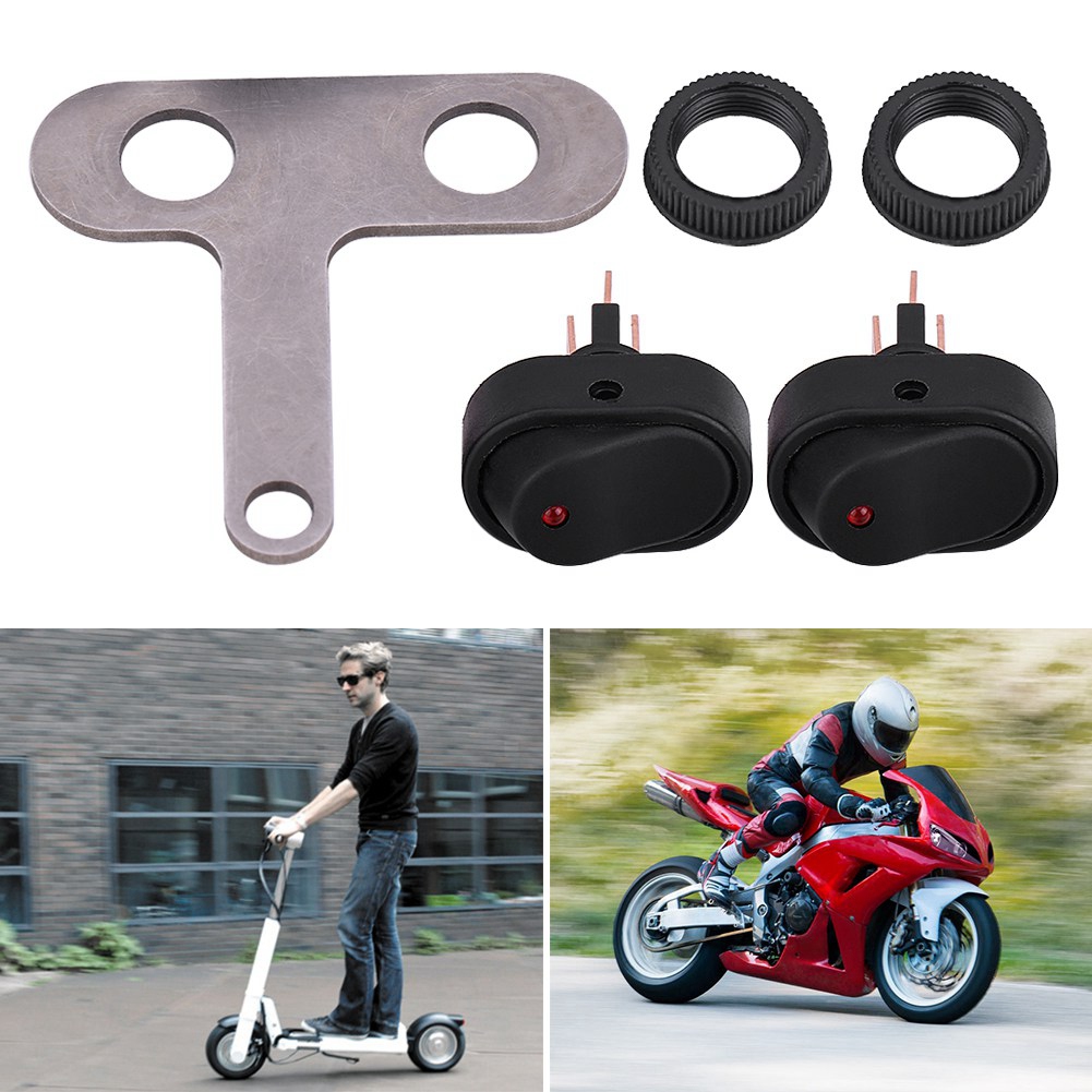 12v-led-scheinwerfer Für Motorräder Und Roller Mit Ein-/ausschalter Und Roter Kontrollleuchte, Typ B