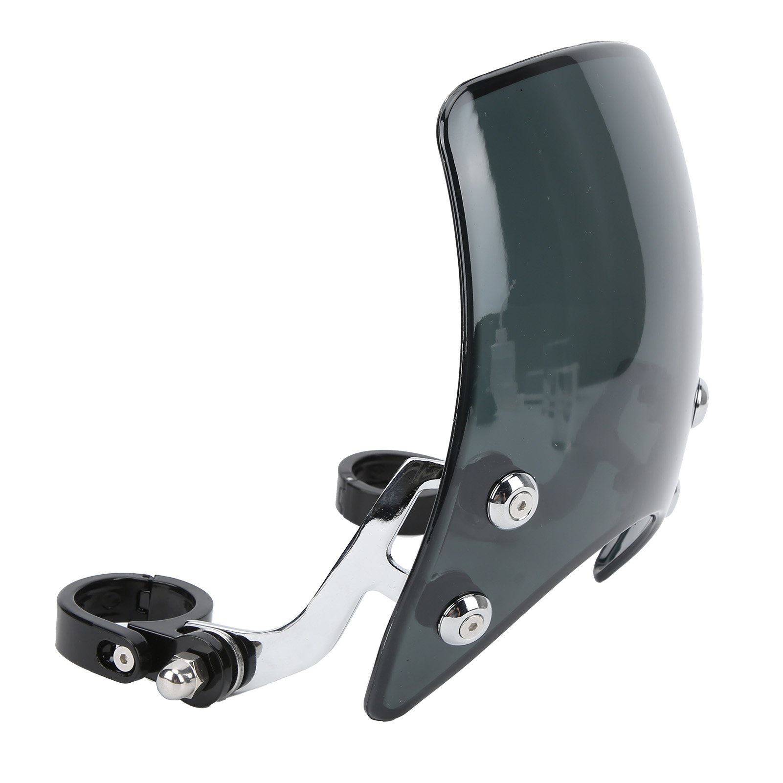 Motorrad-windschutzscheiben-scheinwerferkopf, 180° Verstellbar, Universell Für 38-41 Mm Vorderradgabeln, Schwarz