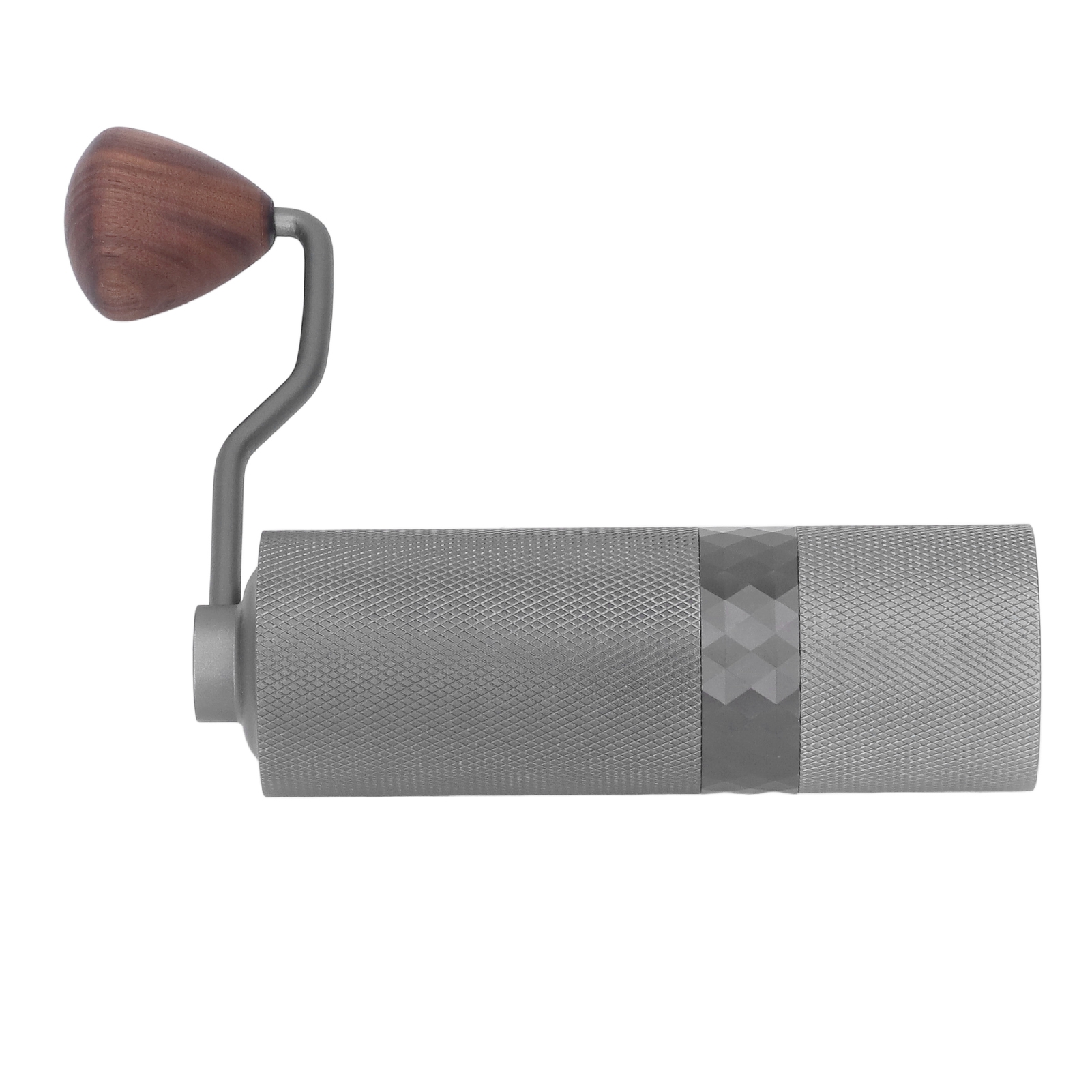Tragbare, Manuelle Kaffeemühle, Graue Handkaffeemühle, Gehäuse Komplett Aus Aluminium, Für Zuhause Und Unterwegs
