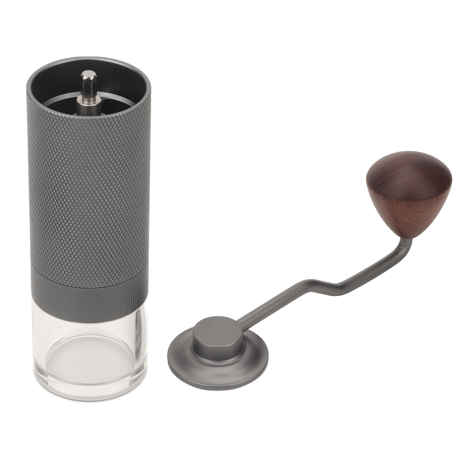Tragbares, Manuelles Kaffeemühlen-geschenkset, Kaffeemühle Aus Edelstahl, Graue Kaffeemühle Mit Transparentem Wasserbehälter