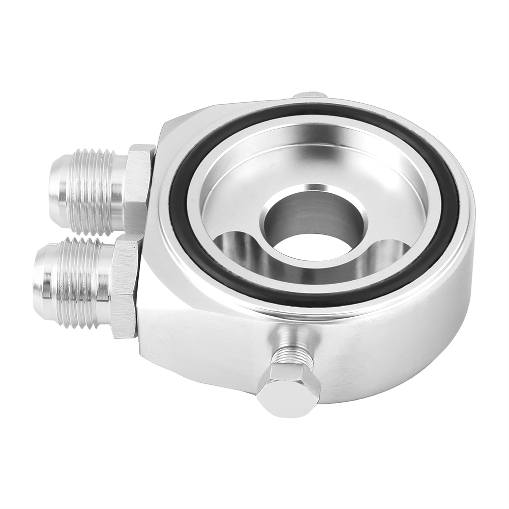 M20 X 1,5 Aluminium-sandwichplatte Für Ölkühler, 1/8 Npt-adapter, Silbernes Ölkühler-kit