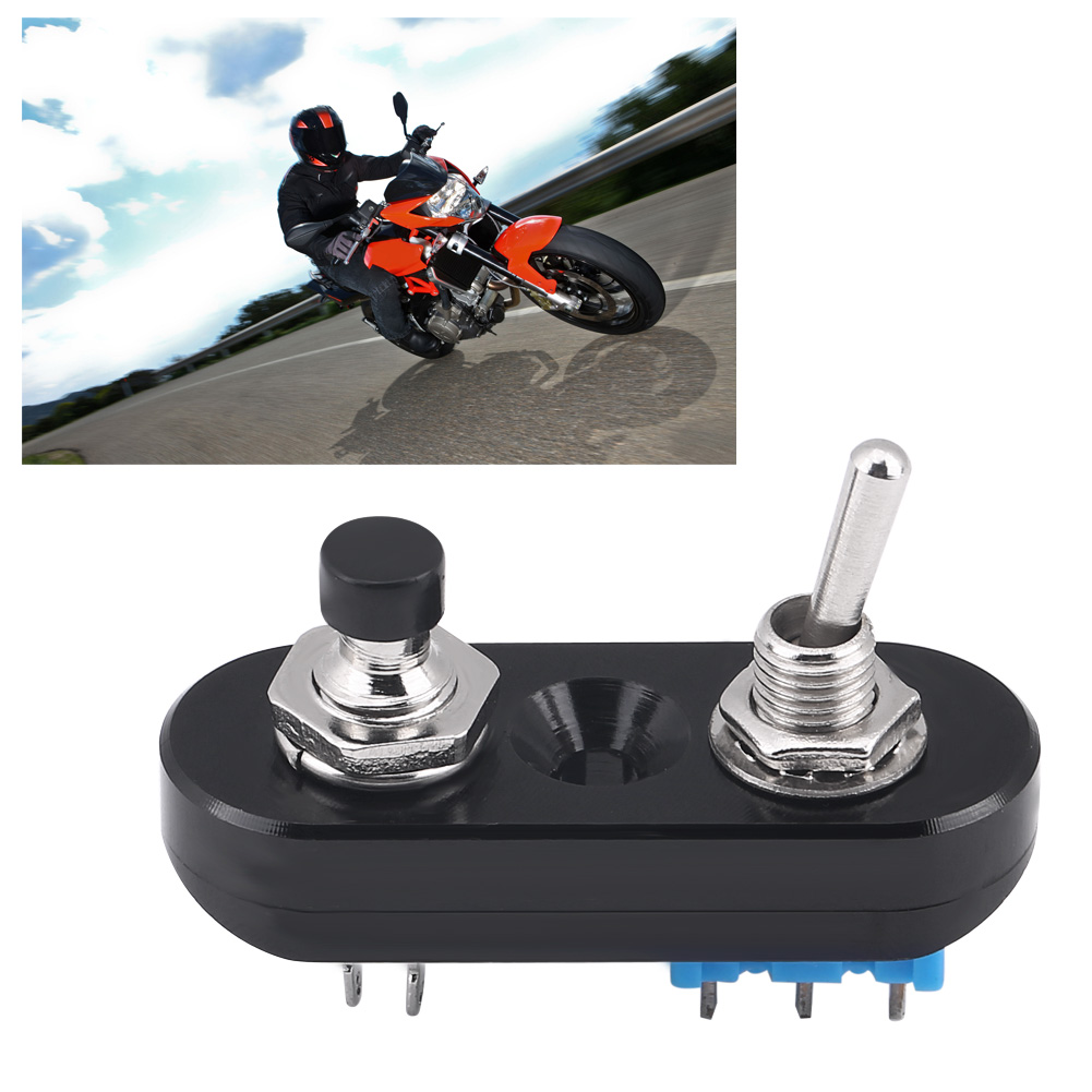 Universeller Motorradlenker Aus Aluminiumlegierung, Schwarzer Scheinwerfer-/hupen-ein-/ausschalter, Lenkergriff
