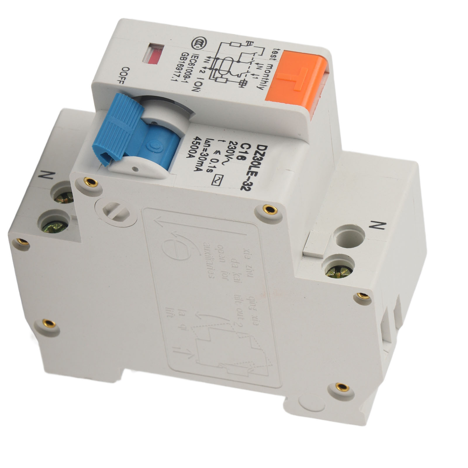 1p 16a 220v Dz30le Fehlerstromschutzschalter (mit Luftpolsterung)