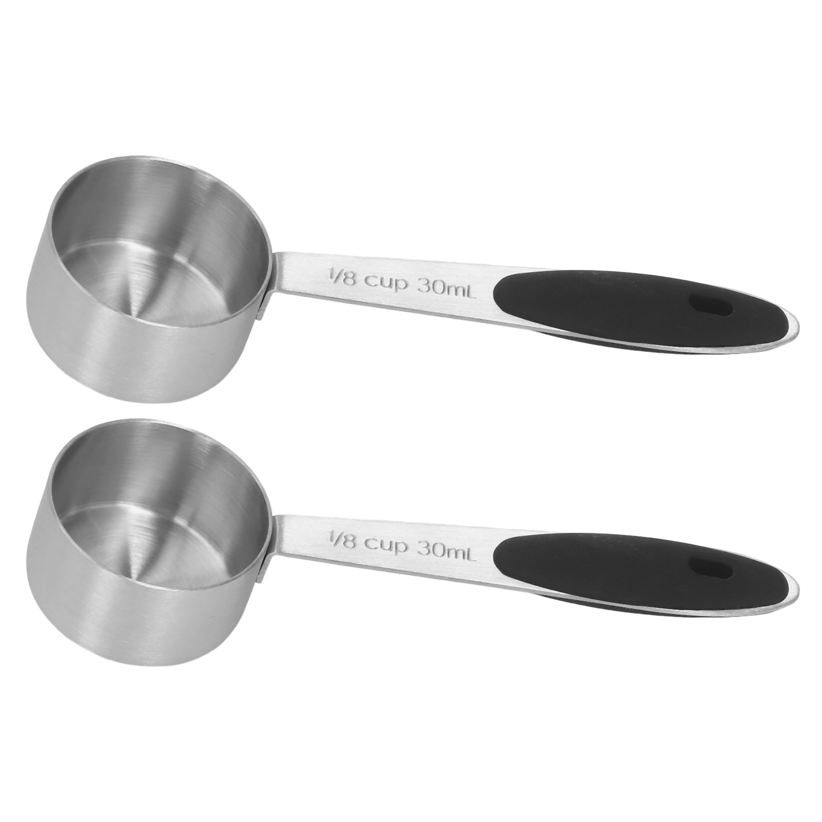 2-teiliges Messset Aus Edelstahl: Messlöffel (1/8 Tasse, 30 Ml), Teelöffel Und Esslöffel Für Kaffeebohnen, Milchpulver Und Tee.