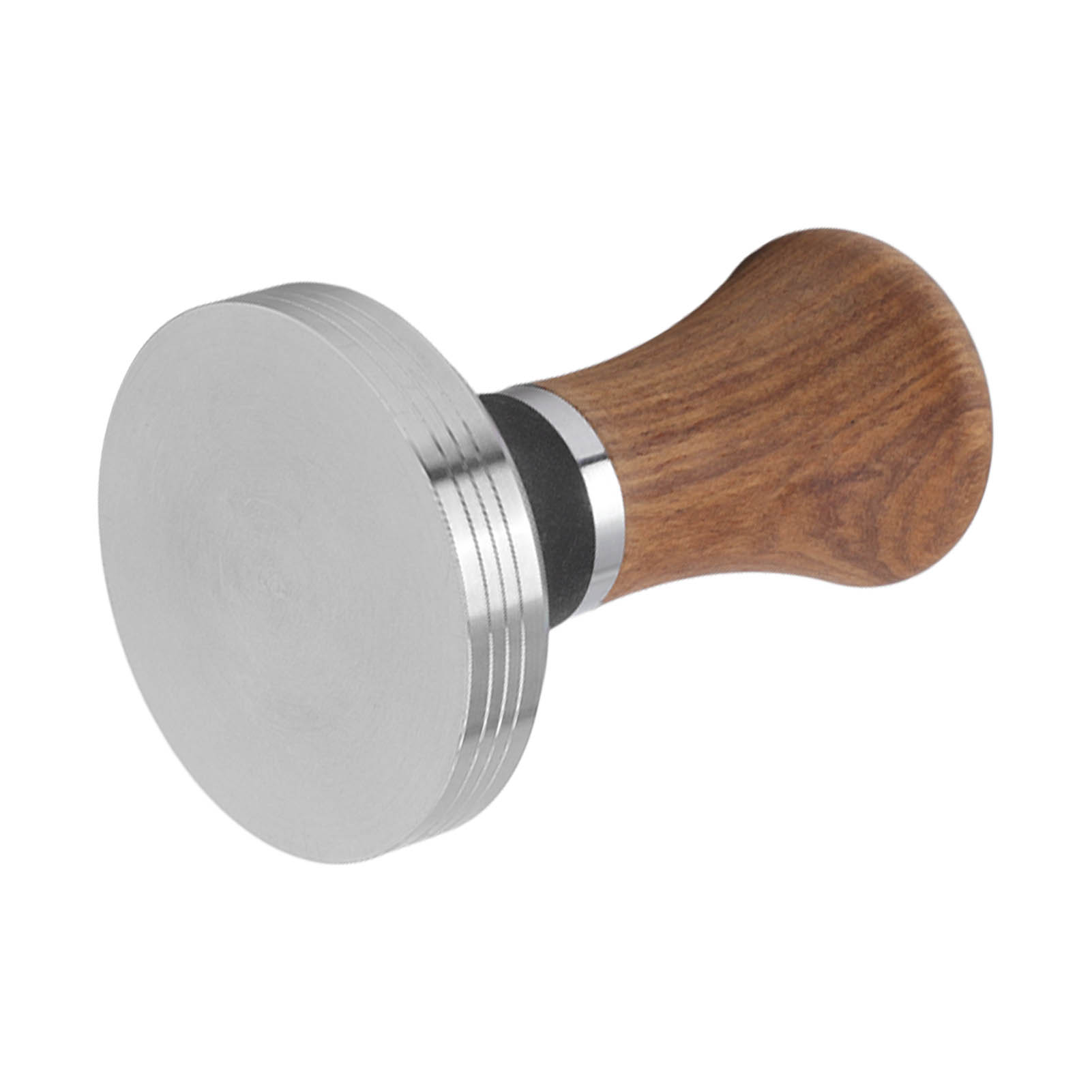 Kaffeestampfer Aus Edelstahl, Flacher Boden, Manuelles Tamperwerkzeug Mit Holzgriff, 51 Mm