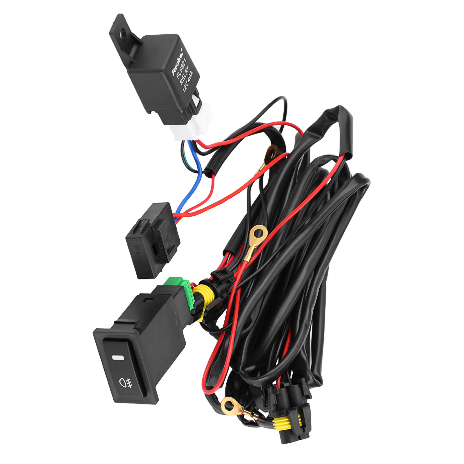 12v Universal-led-nebelscheinwerferschalter Für Autos Mit Kabelbaum, Relais Und Sicherungssatz