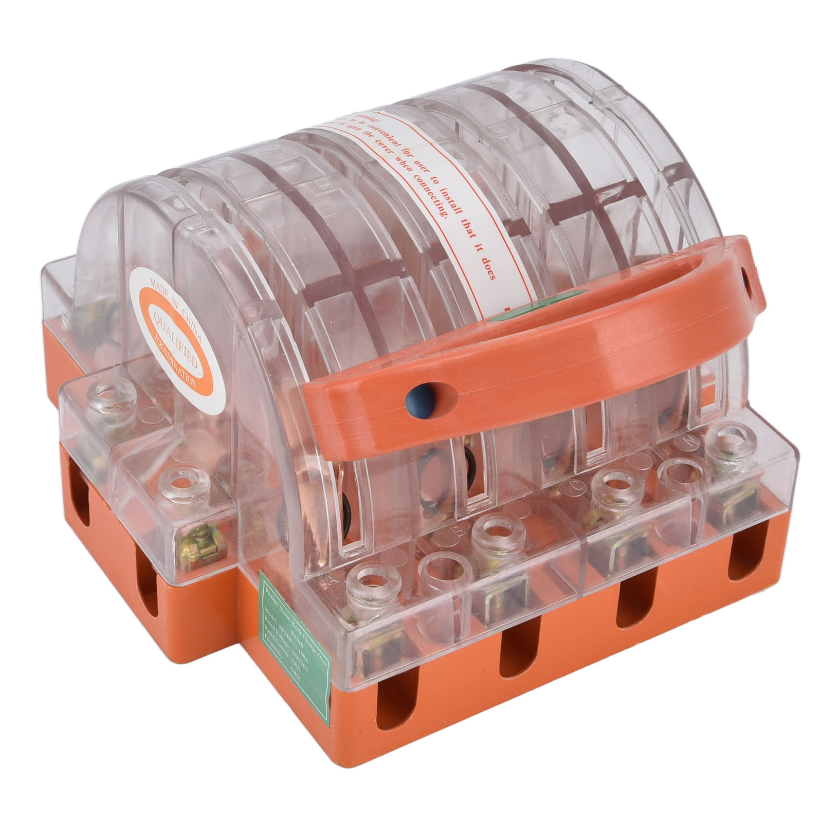 4-poliger, 100 A, 380 V Ac, Ganzkupfer, Transparenter, Zweipoliger Messerschalter Mit Led-anzeige, 4-phasen-umschalter, Schaumstoffbox