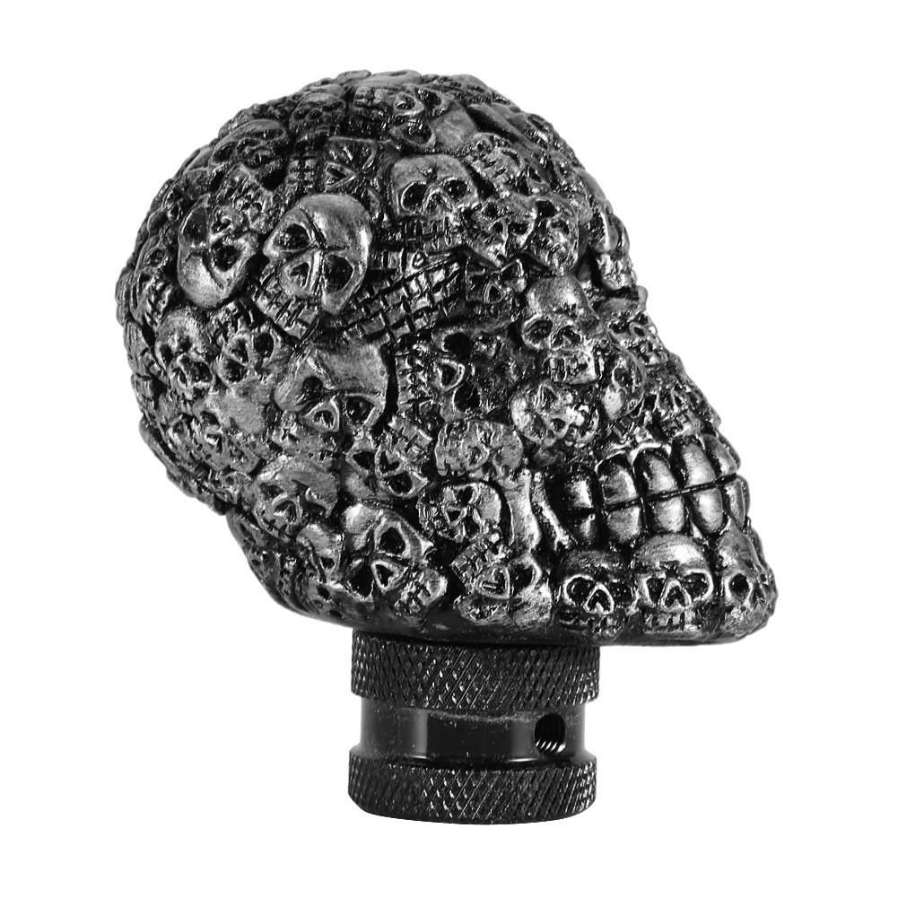 Universeller, Modifizierter Schaltknauf Mit Totenkopf- Und Skelettmotiv, Manuell, Schwarz, Aufkleber, Für Auto