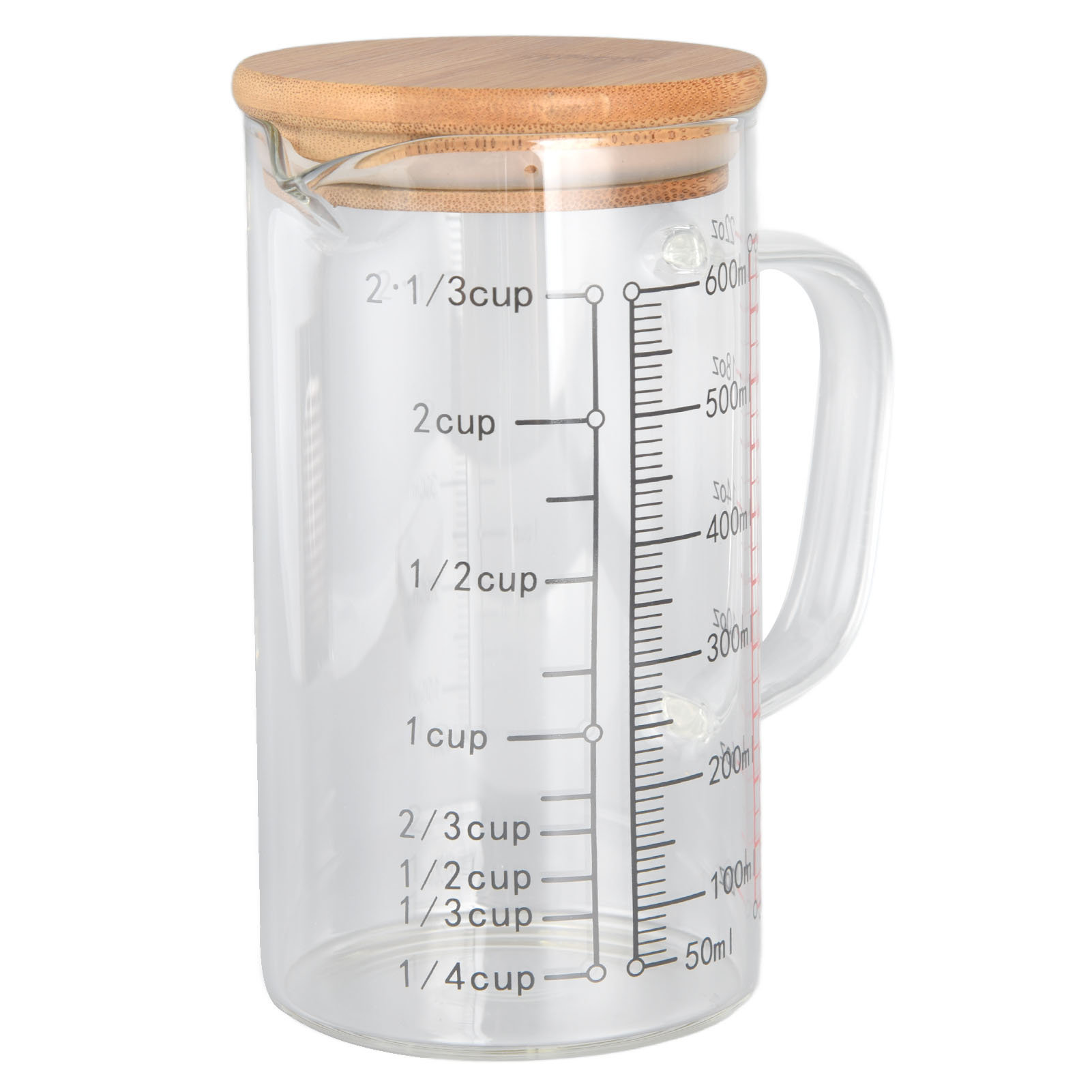 Hitzebeständiger Messbecher Mit Skala, Mikrowellengeeignet, Transparenter Behälter Für Milch Und Joghurt, 600 Ml