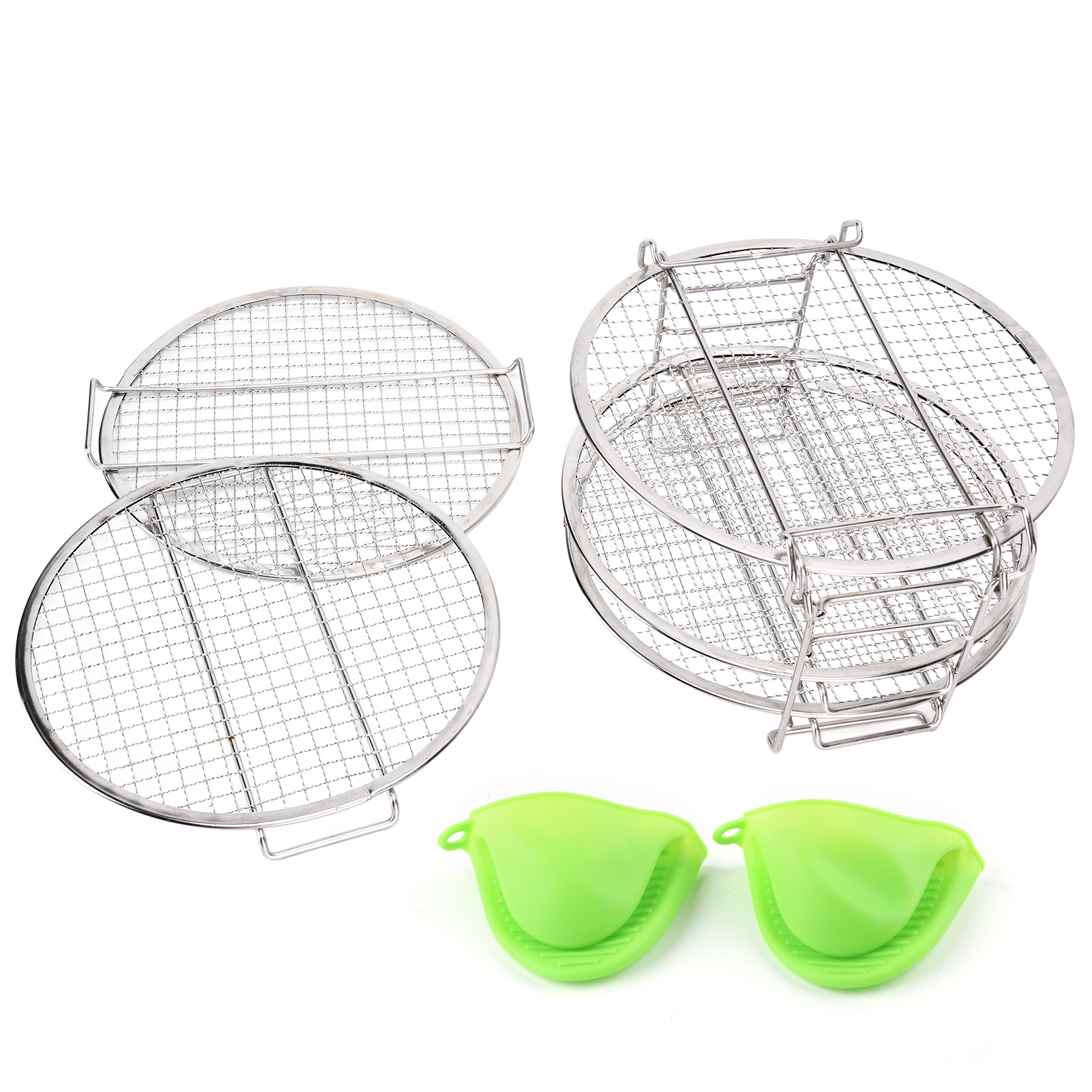Set Mit 5 Ninja Foodi Kompatiblen Kochrosten, Zubehör Für Heißluftfritteusen, Hitzeschutzmanschetten, Zufällige Farbe, 5 Ebenen