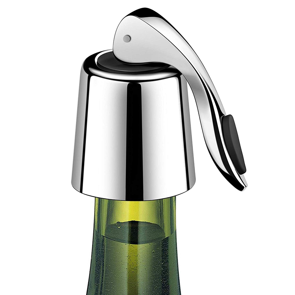Vakuumverschluss Für Weinflaschen Aus Edelstahl, Aufbewahrungsverschluss Für Champagner Und Wein, Hausbar-werkzeug, Luftdicht Und Wiederverwendbar.