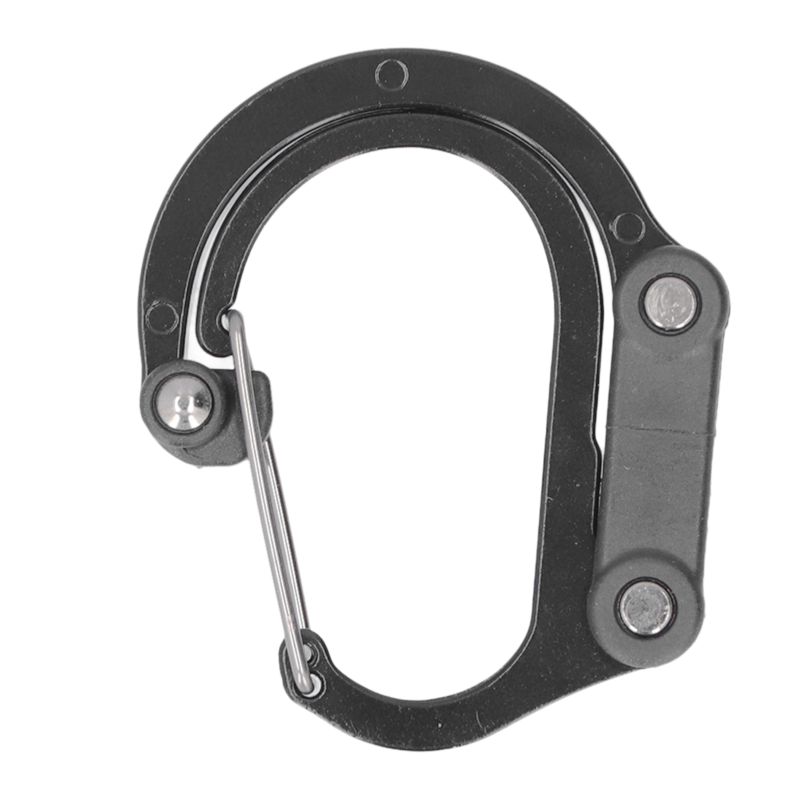 Schwarzer D-ring-karabiner Aus Aluminium, Multifunktional Für Outdoor-aktivitäten Wie Wandern Und Klettern, Robuster Schnellverschlusshaken