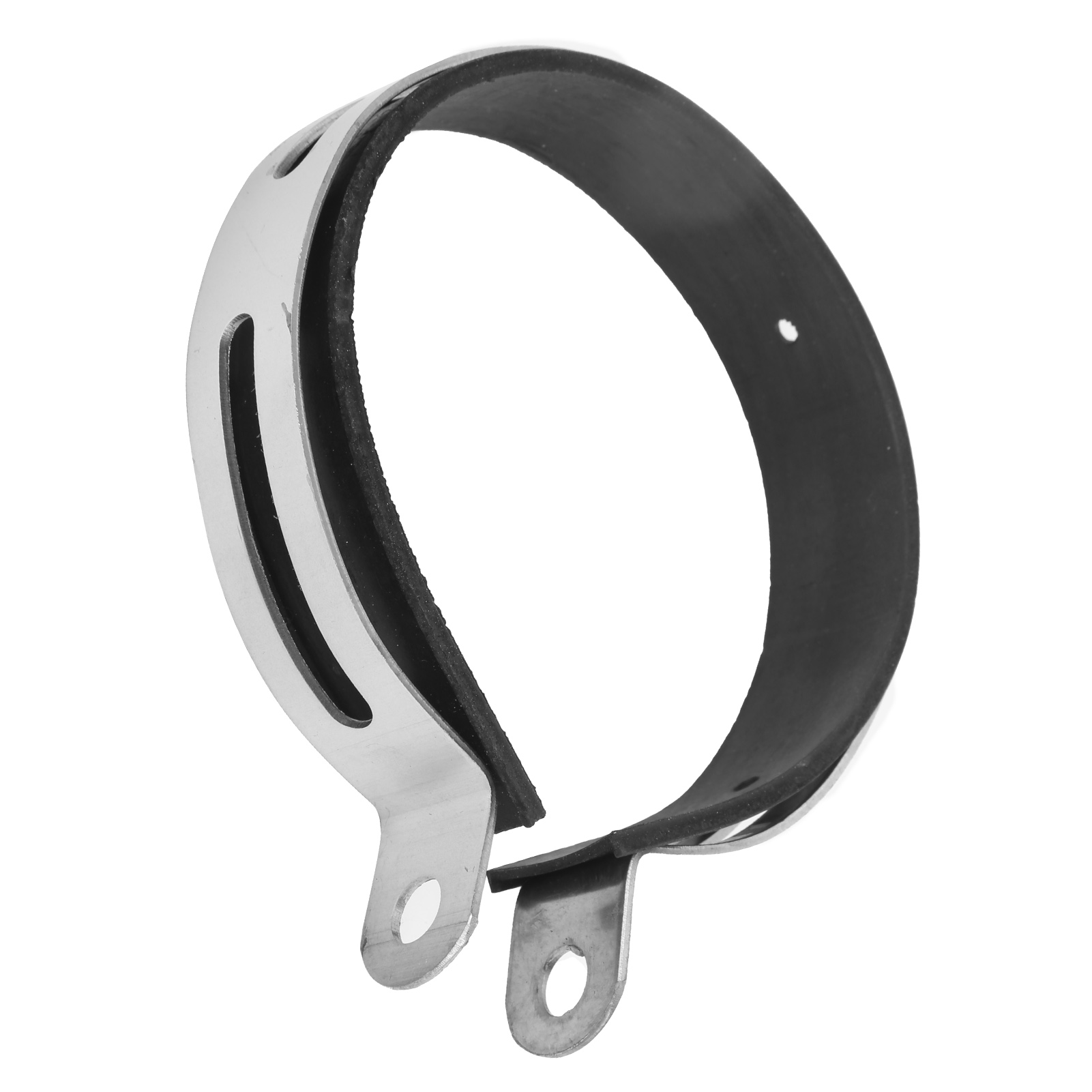 Auspuffschelle Aus Edelstahl Für Motorräder, Klemmring Mit Gummiband, Universalteil