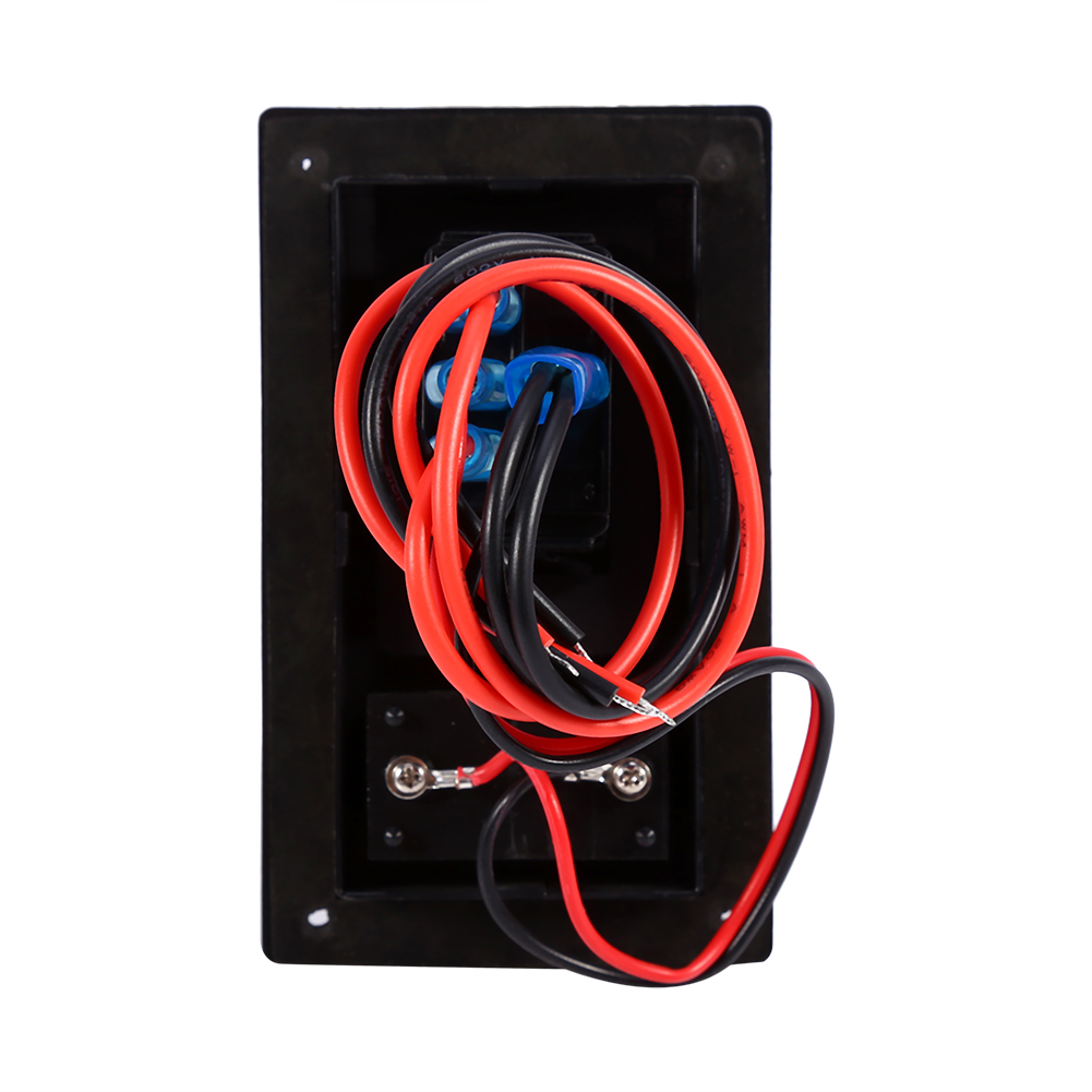 12v Dc Bootsvoltmeter Mit Led, Doppelbatteriepanel, Ein/aus-wippschalter