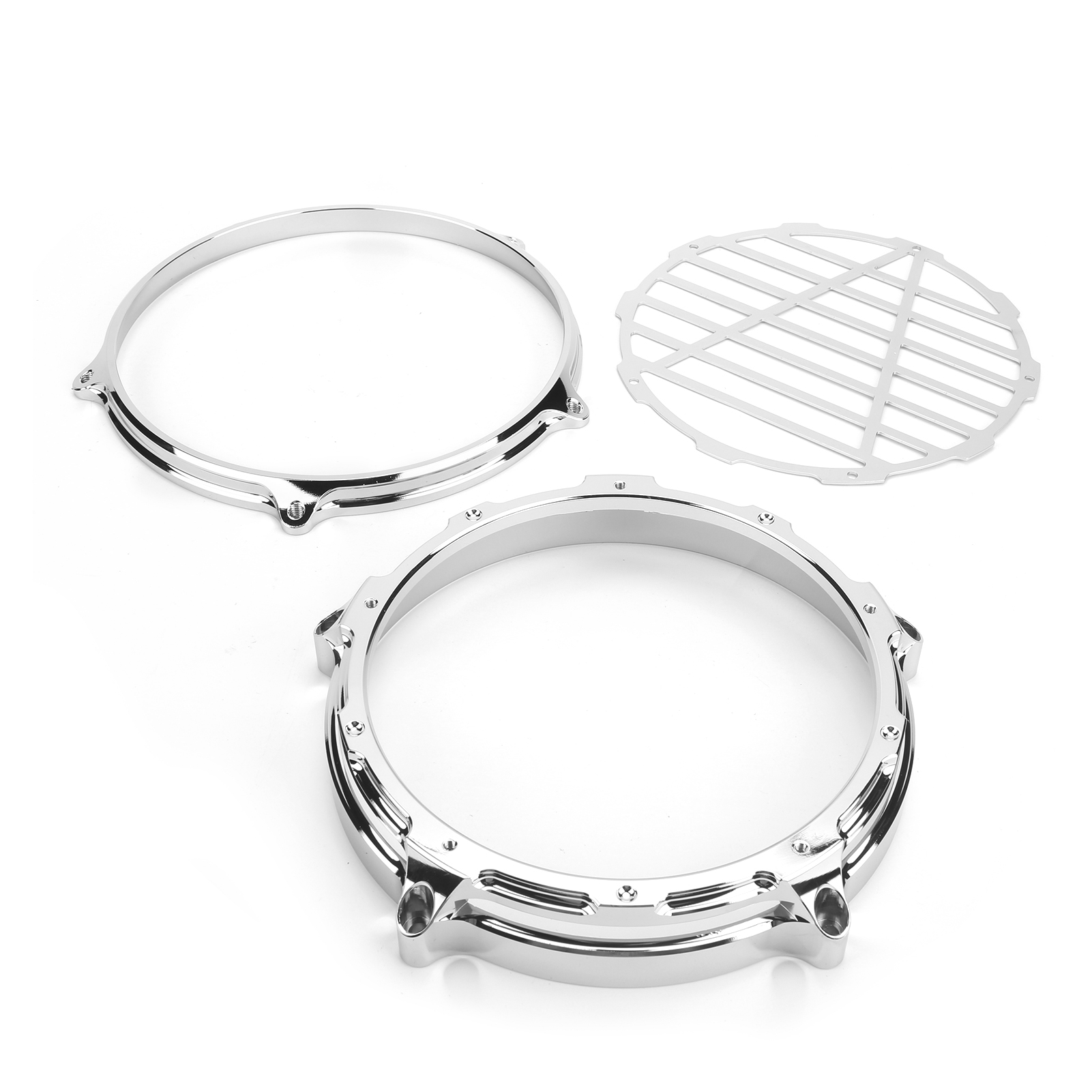 Scheinwerferringblende Aus Cnc-gefrästem Aluminium, Kühlergrillschutz, Zubehör, Kompatibel Mit R Nine T Scrambler, Silber