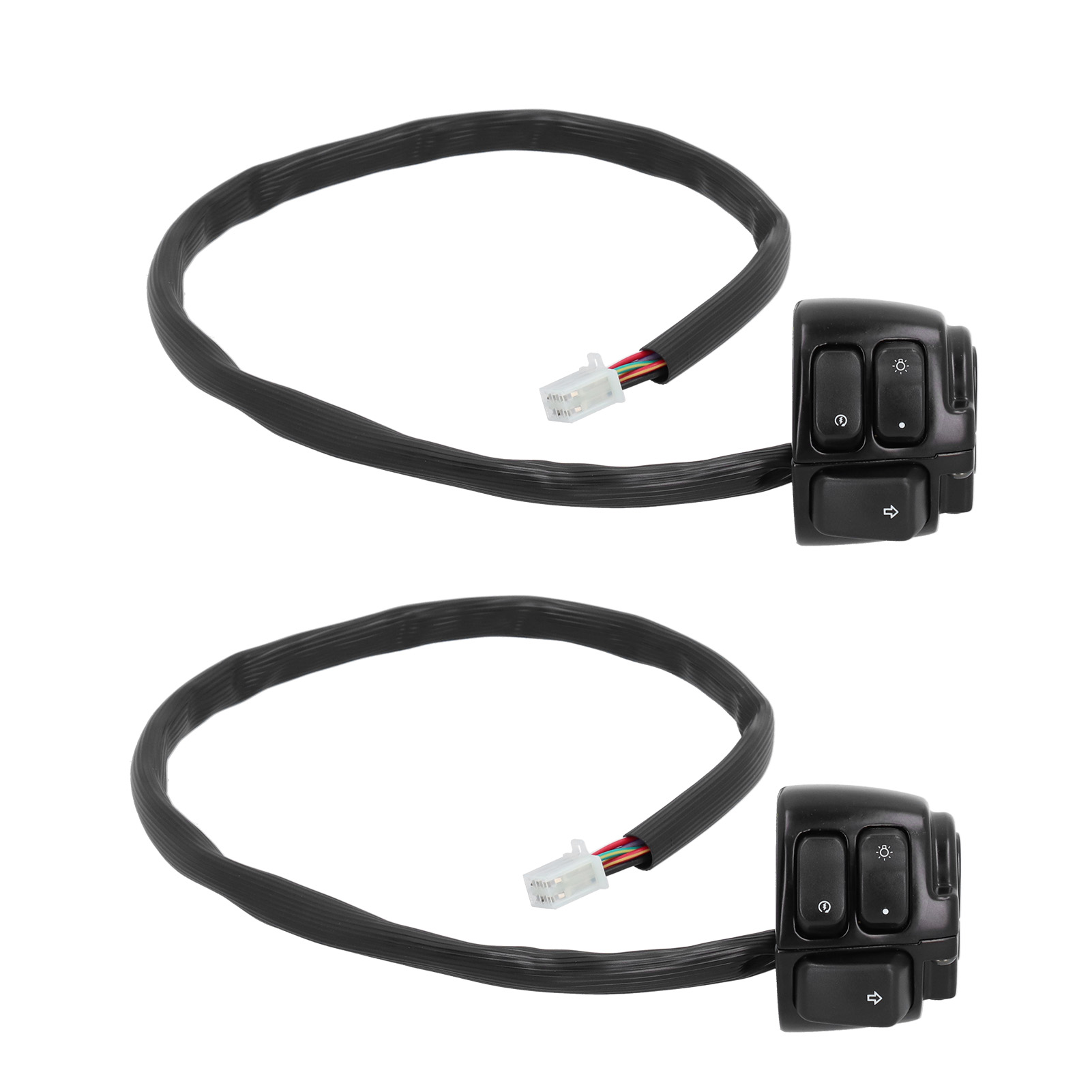 Stück 1 Zoll Motorrad-lenkerschalter Scheinwerfer Blinker Hupe Bedienknopf Schwarz Universal
