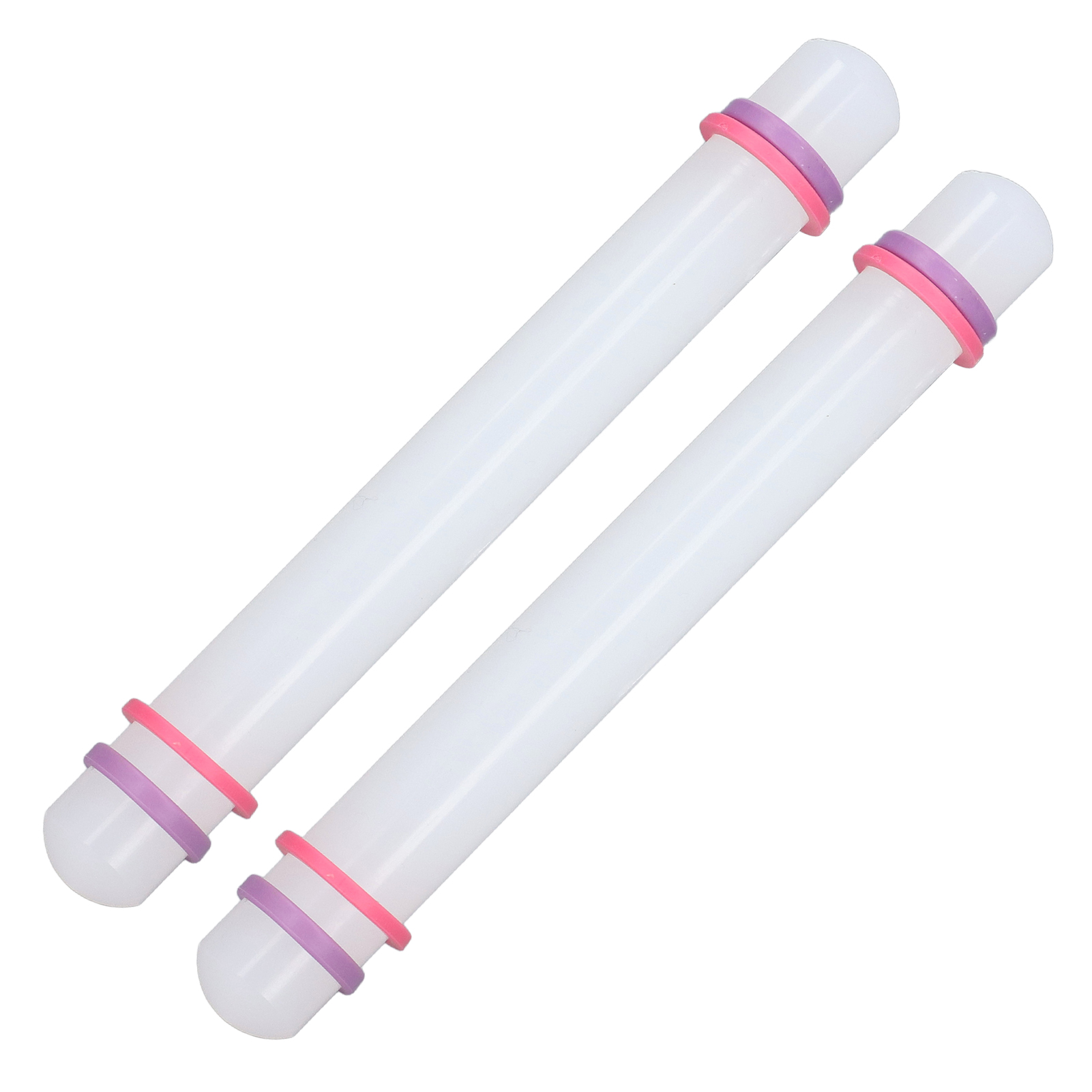Set Mit 2 Antihaftbeschichteten Nudelhölzern, Nudelhölzer Mit Ringen Für Zuckerpaste, Gebäckwerkzeug