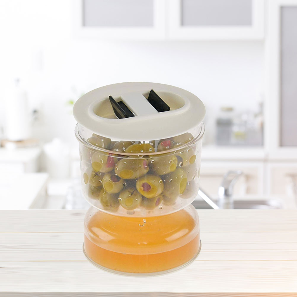 Trockenes/feuchtes Sauerkrautglas, Behälter Für Oliven Und Fermentiertes Gemüse, Sanduhrförmiges Trennglas (box), Farbe Wie Abgebildet, Einheitsgröße