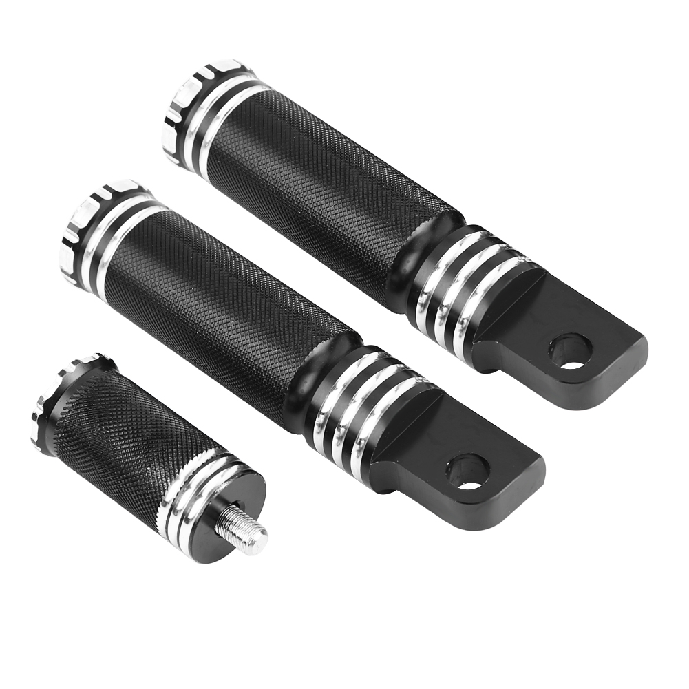 Paar Cnc-gefräste Motorrad-schalthebel Und Fußrasten, Vorne/hinten, Schwarz