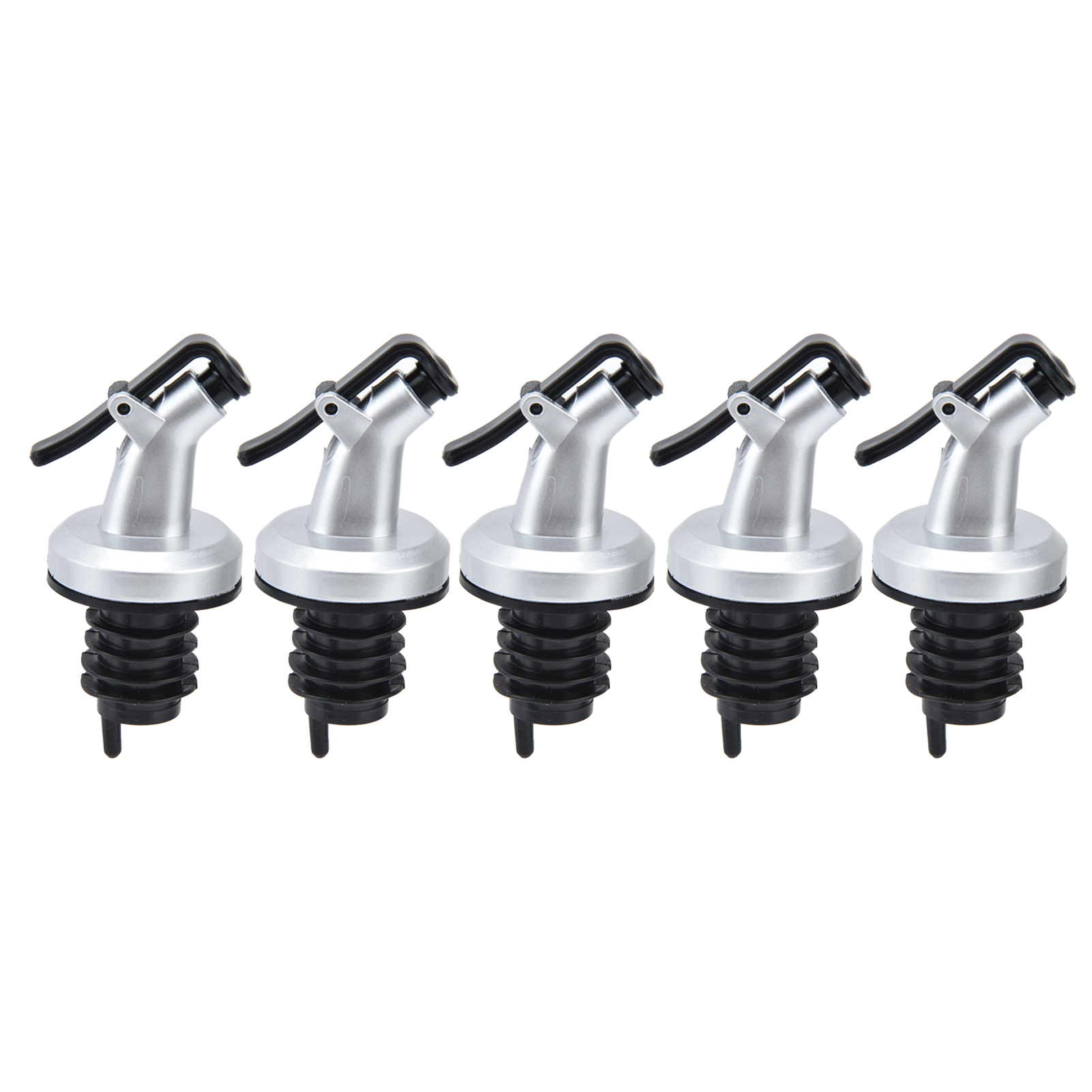 5 Ölausgießer, Rotweinflaschenverschlüsse, Sojasaucenverschlüsse, Essigverschlüsse, Küchenzubehör, 5-teiliges Set