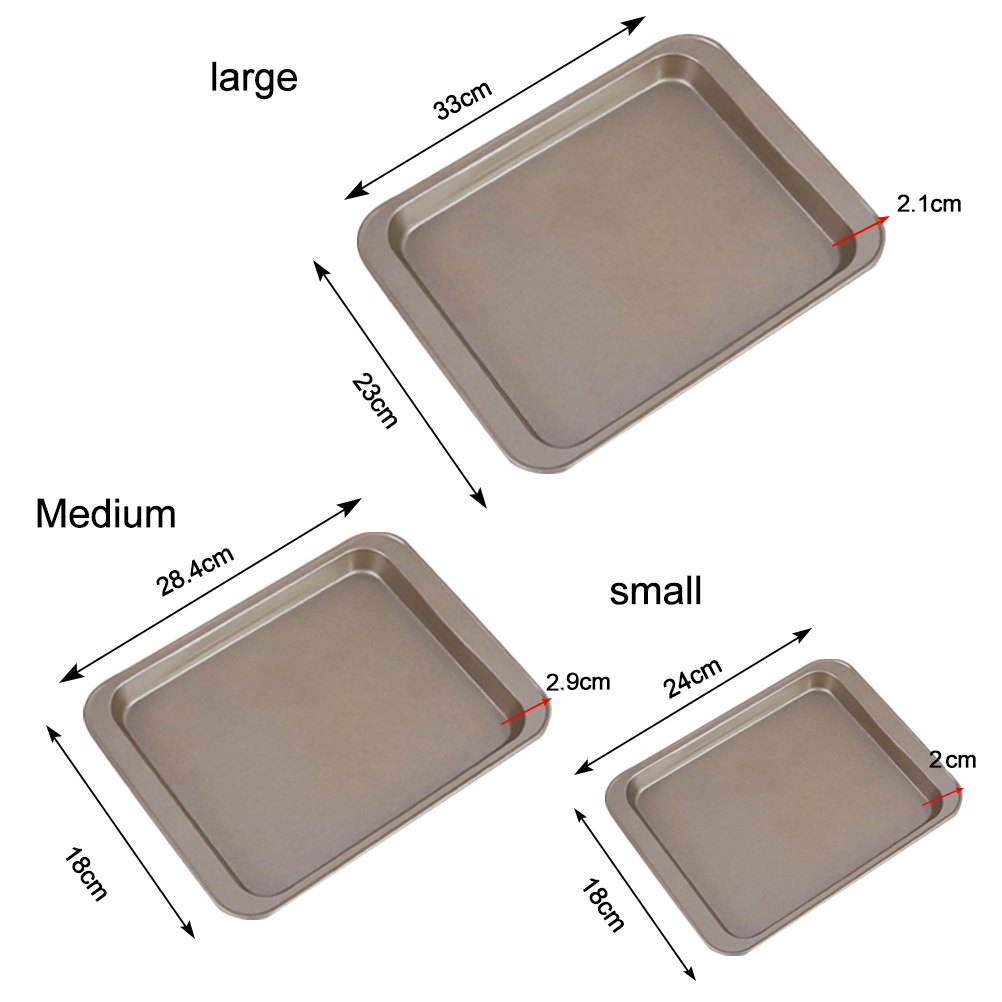 Rechteckige Metallbackform Für Brot Und Kuchen, Vielseitige Und Robuste Backform, Goldfarbenes Diy-utensil, 24 X 18 Cm