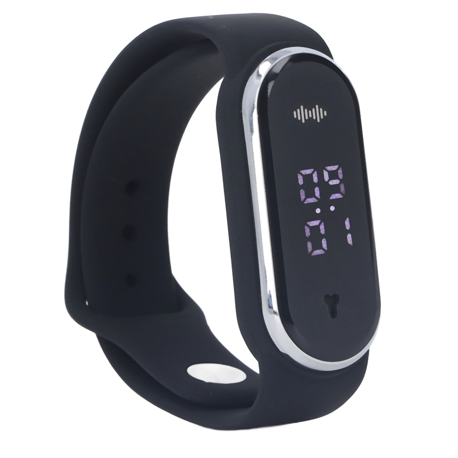 Ultraschall-mückenschutzarmband Für Outdoor-sportarten, Schwangere Und Kinder, Mit Integrierter Uhr, Usb-aufladbar (akku Im Lieferumfang Enthalten), Standardausführung M21, Schwarz