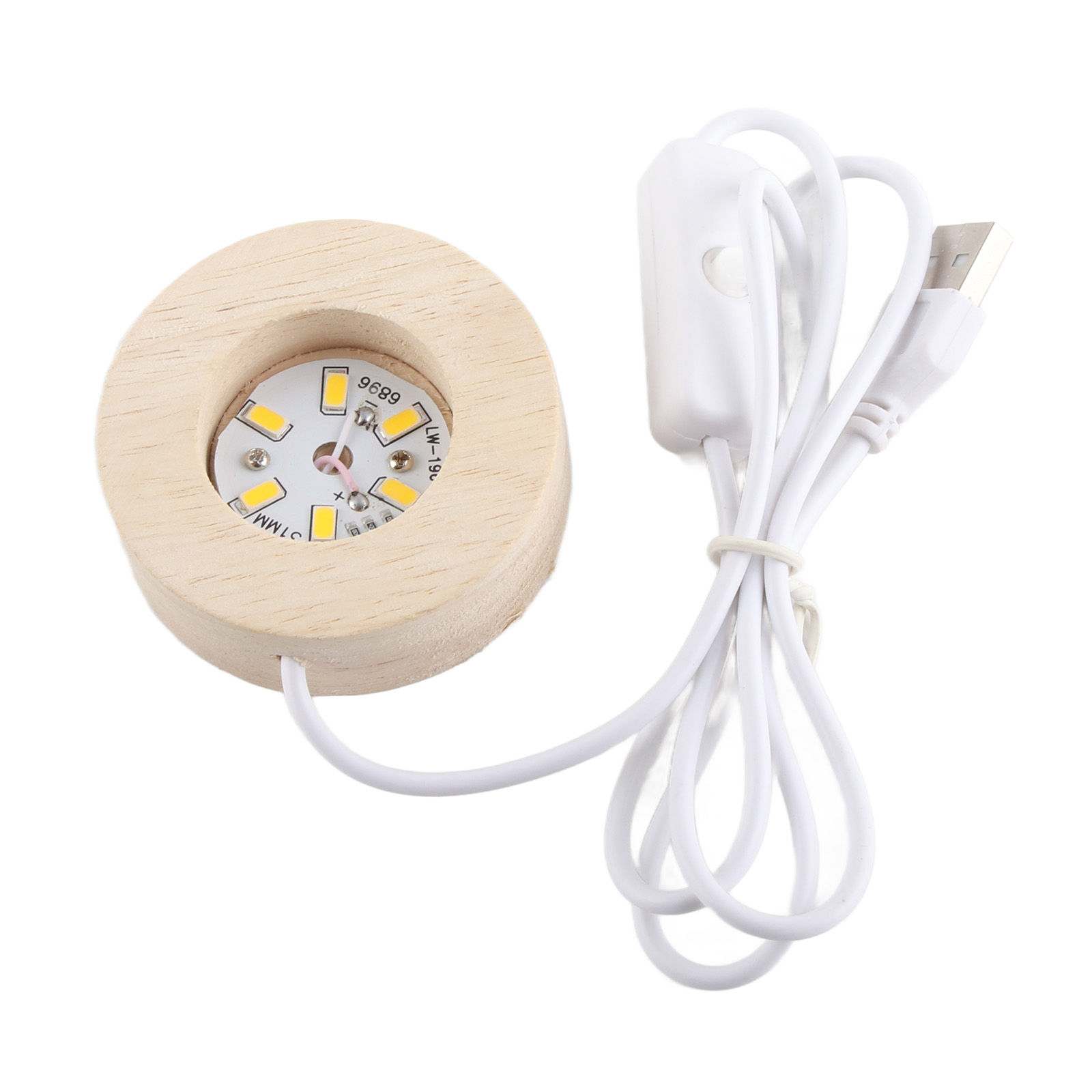 Gravierte 3d-kristalllichtkugel, Romantisches Nachtlicht Mit Holzsockel, Stimmungsvolle Lichtdekoration.